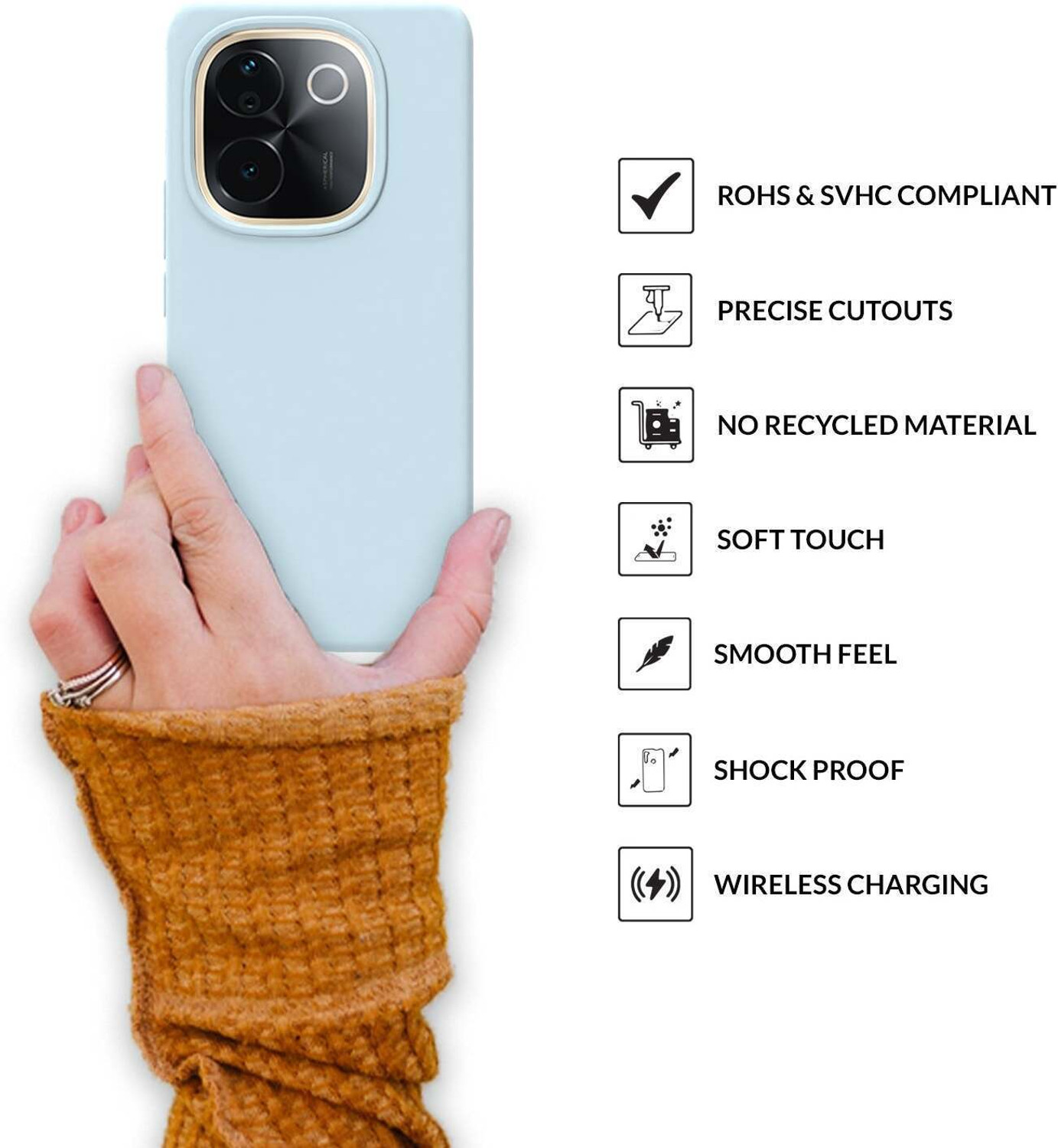 Image of Sprig Back Cover for IQOO Z9S PRO 5G, IQOO Z9s Pro 5G, Vivo T3 Pro 5G, VIVO T3 PRO, T3 Pro 5g