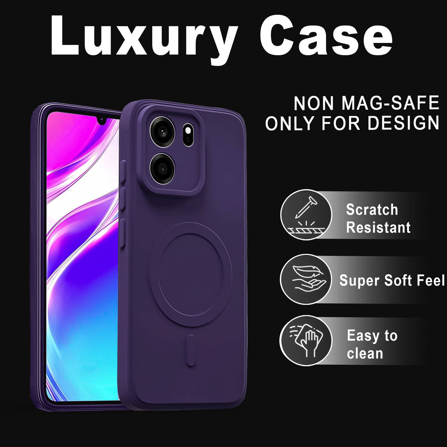 AuraX Back Cover for Oneplus Nord CE6 5G Purple - Image 2