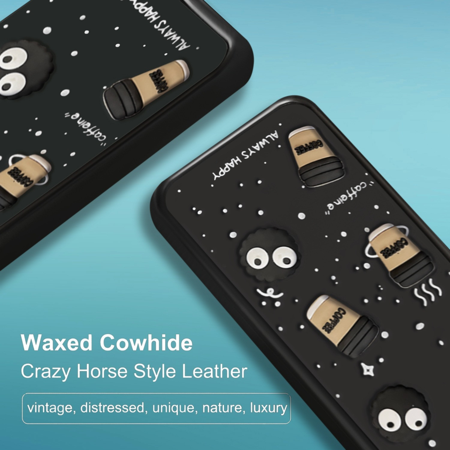 Image of Vshop Back Cover for Poco F5 5G Cute Fun Cartoon 3D Ball Coffee Case
