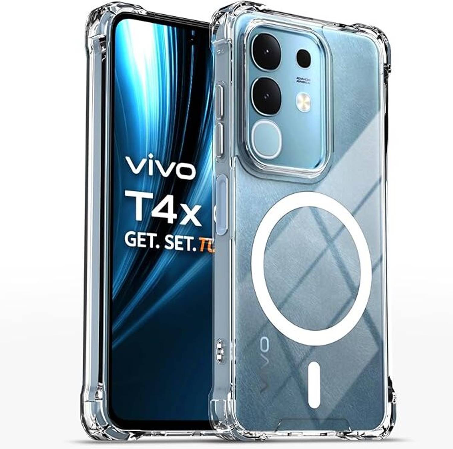 Anyphone Back Cover for Vivo T4x 5G / iQoo Z10x 5G / Vivo Y31 Pro Hard, Anti-Yellowing