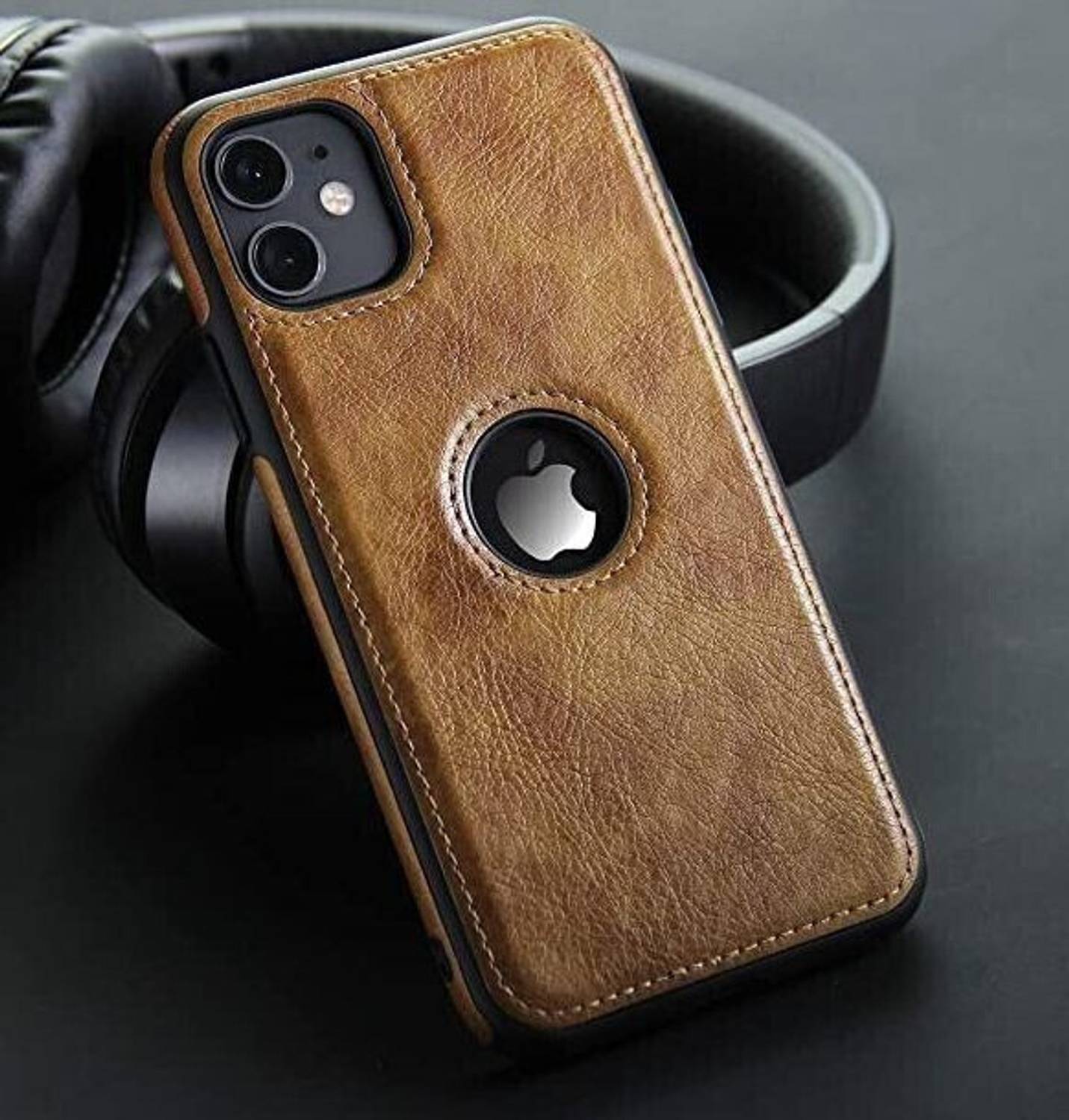 Luxury Leather Back Cover for Apple iPhone 12 - Image 2