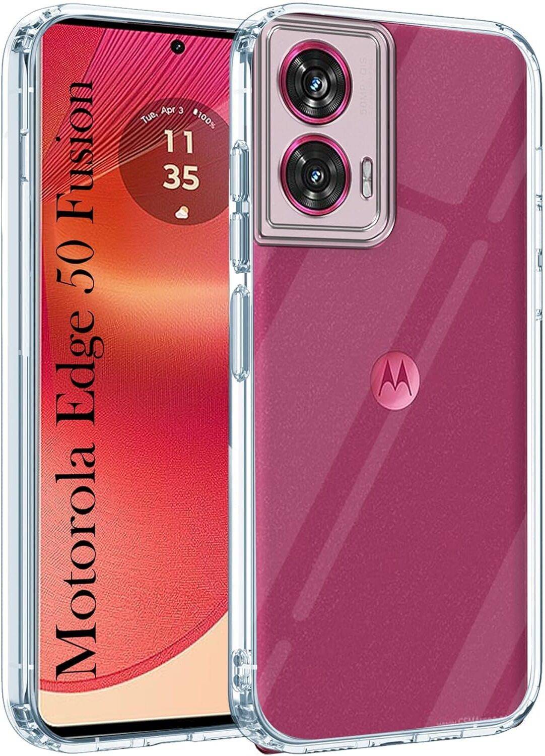 BINTAGE Back Cover for Motorola Moto Edge 50 Fusion
