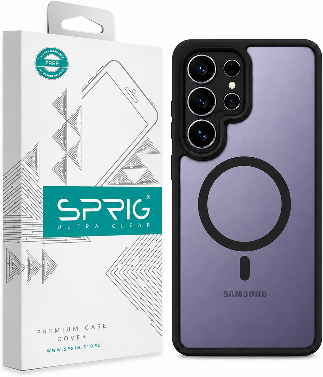 Image of Sprig Back Cover for Samsung GALAXY S25 ULTRA, Samsung Galaxy S25 Ultra 5G (Transparent, Magsafe, Thermoplastic Polyurethane, Pack of: 1)