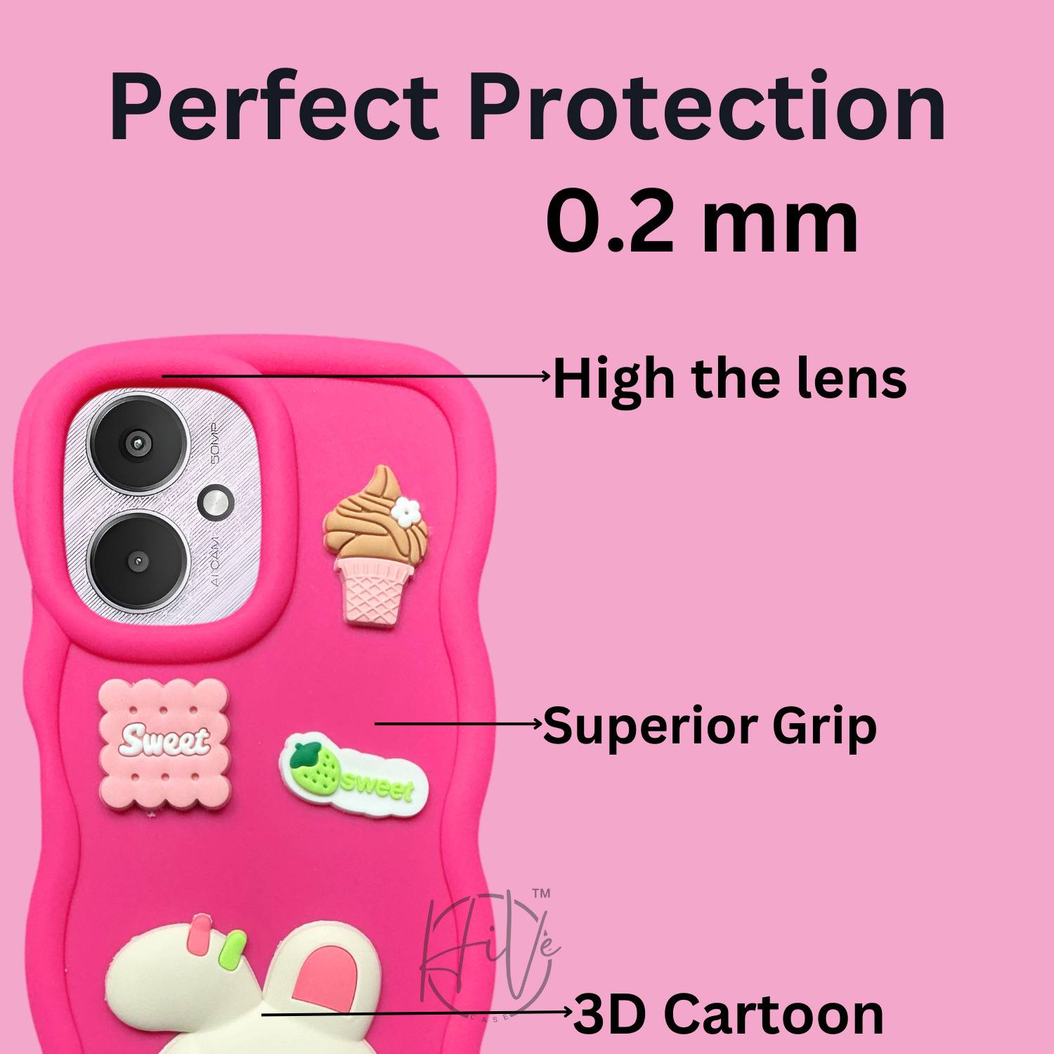 Hive Back Cover for POCO M6 PRO 5G Pink - Image 4