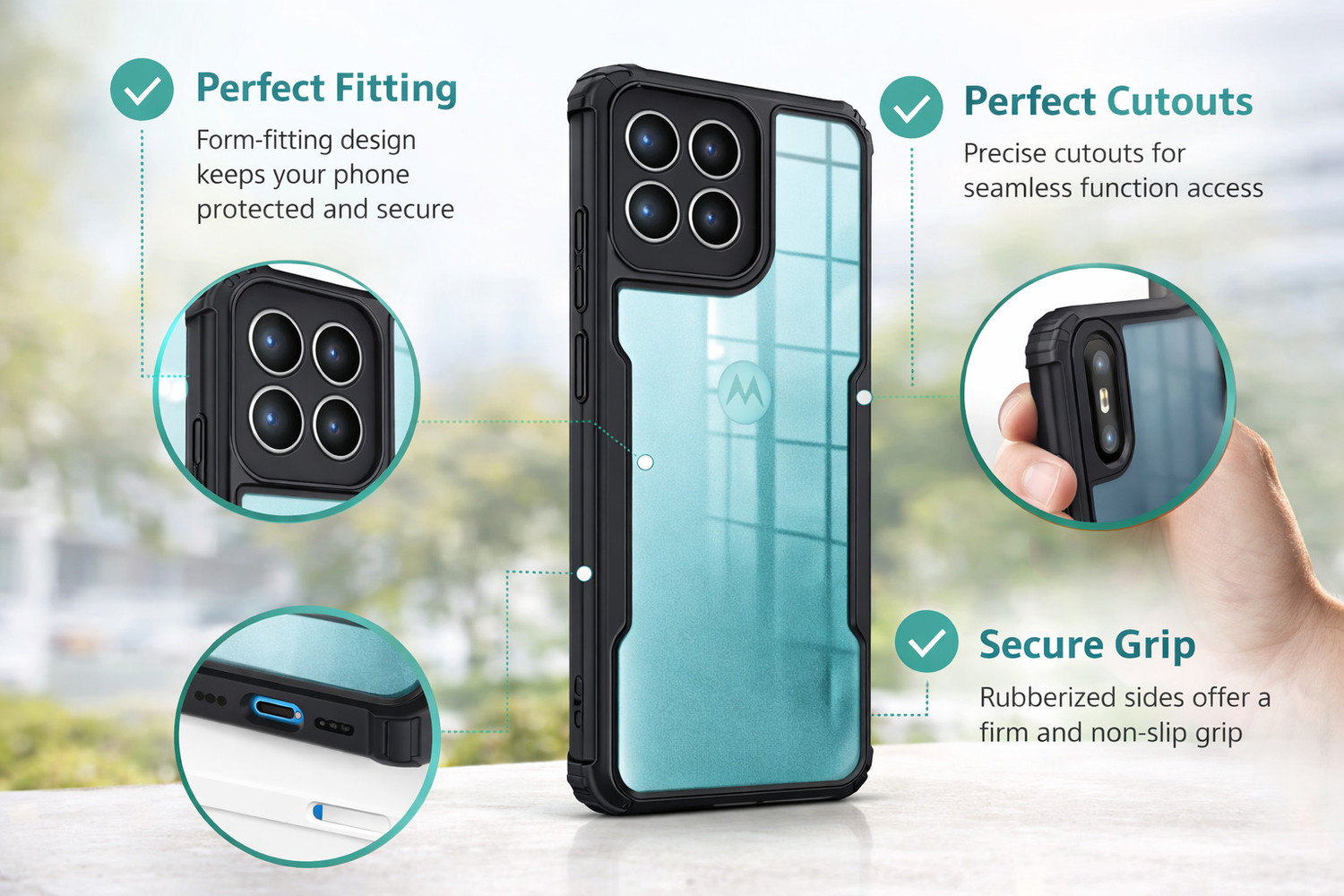 Image of XTRENGTH Back Cover for Motorola Moto G57 Power