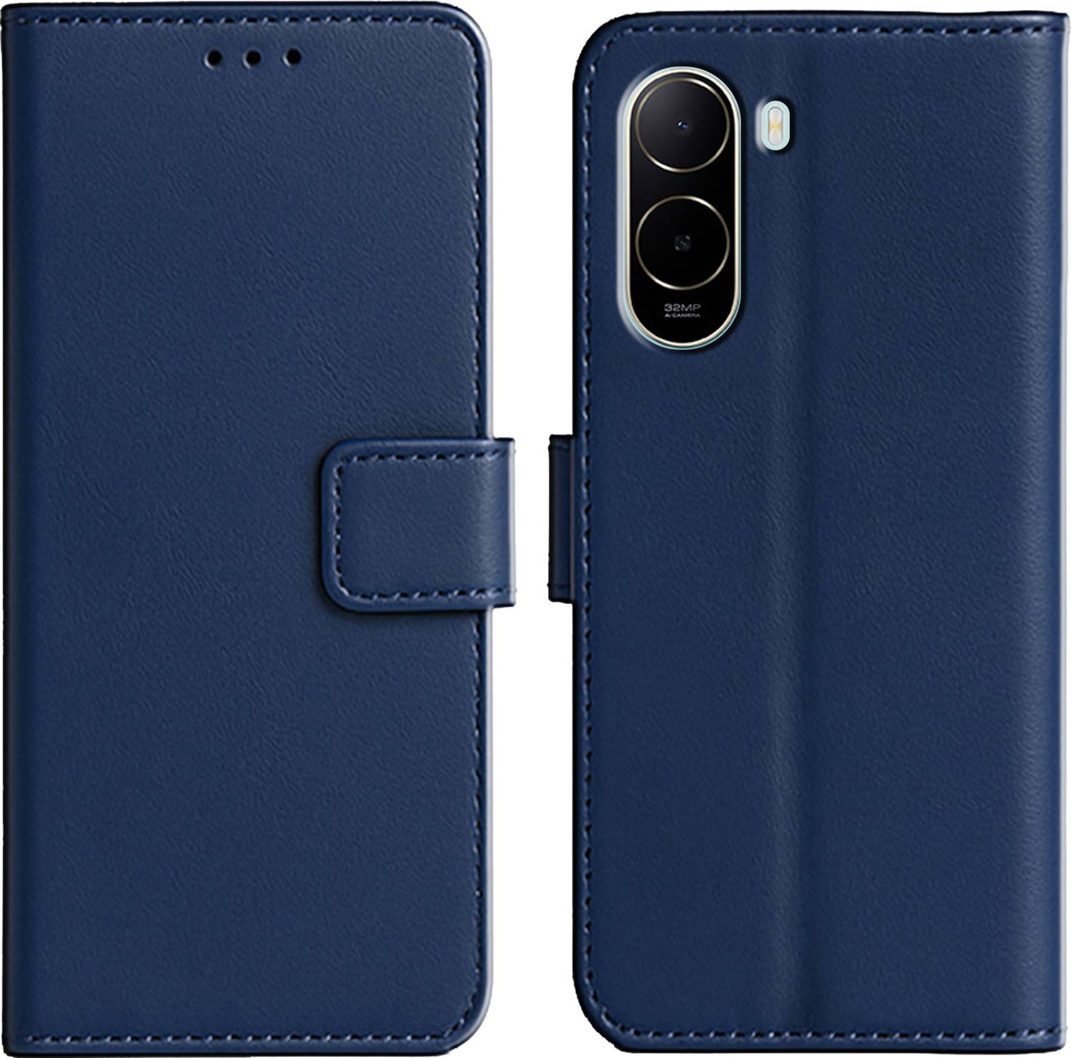 Ascensify Back Cover for Poco C85x 5G Premium PU Leather Flip Cover with Card Slots & Stand Feature