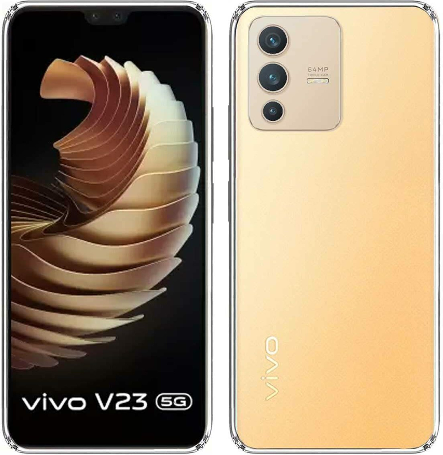 Image of fi-yonity Back Cover for vivo v23 5G (Transparent, Shock Proof, Silicon, Pack of: 1)