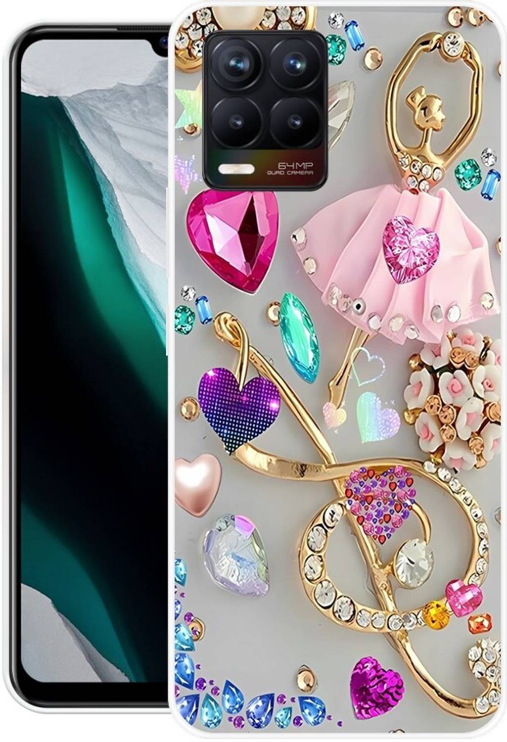 3D U PRINT Back Cover for Realme 8 Pro 4G,RMX3081, BARBIE, DOLL,GUDIYA, LIZARD, CUTE, LOVELY, GIRL