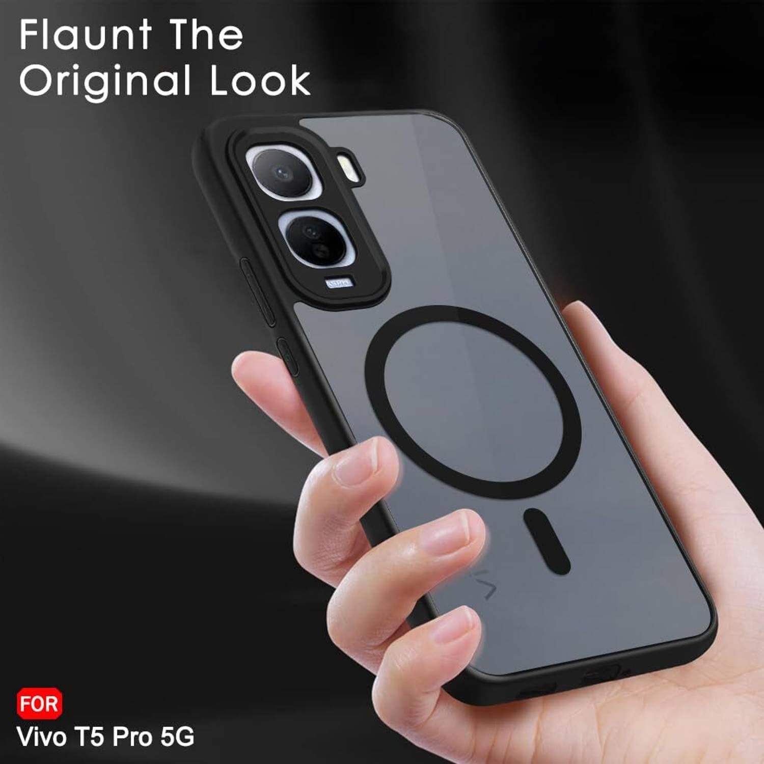 Xolia Back Cover for Vivo T5 Pro 5G Black - Image 5