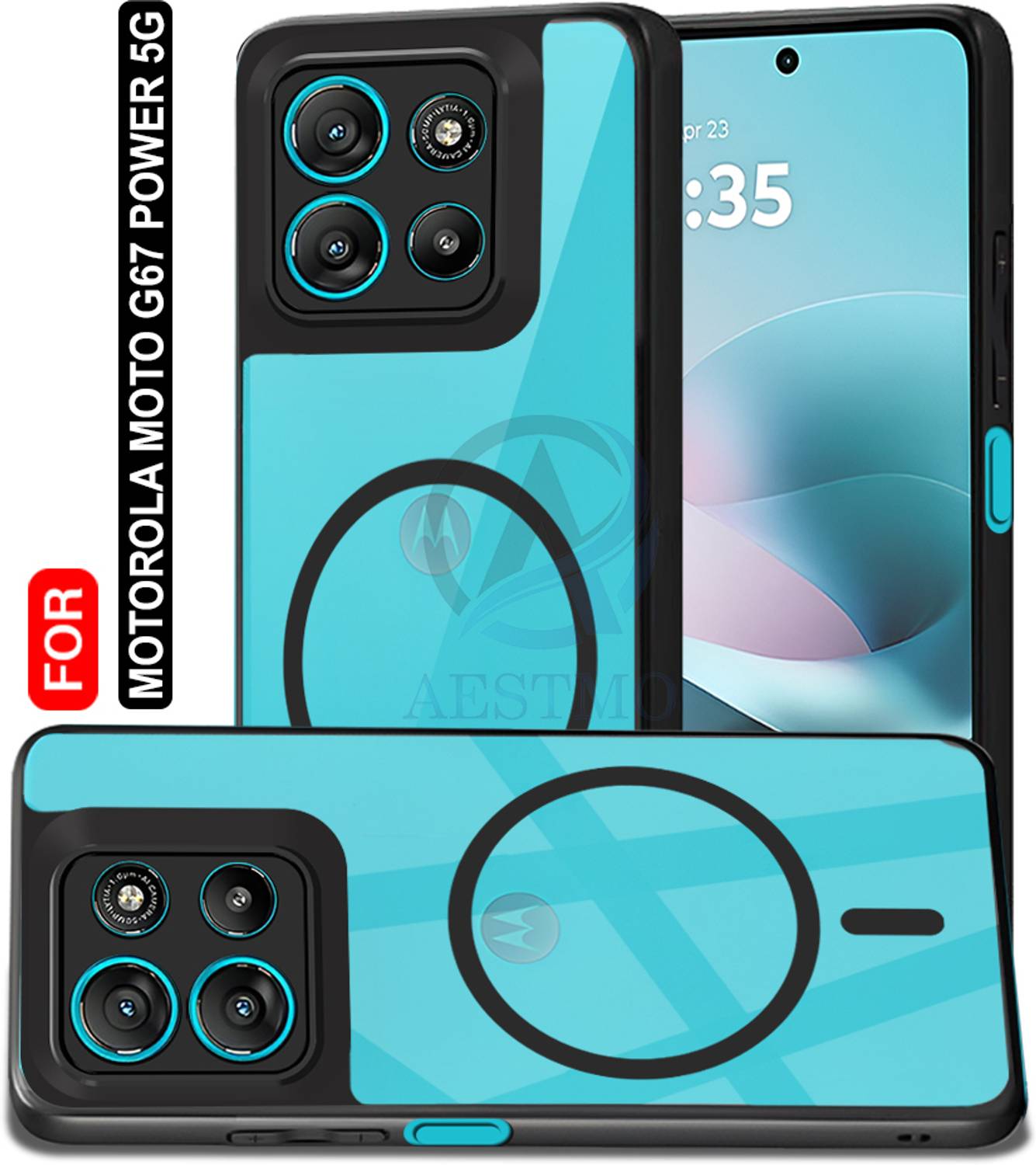 AESTMO Back Cover for Moto G67 Power 5G