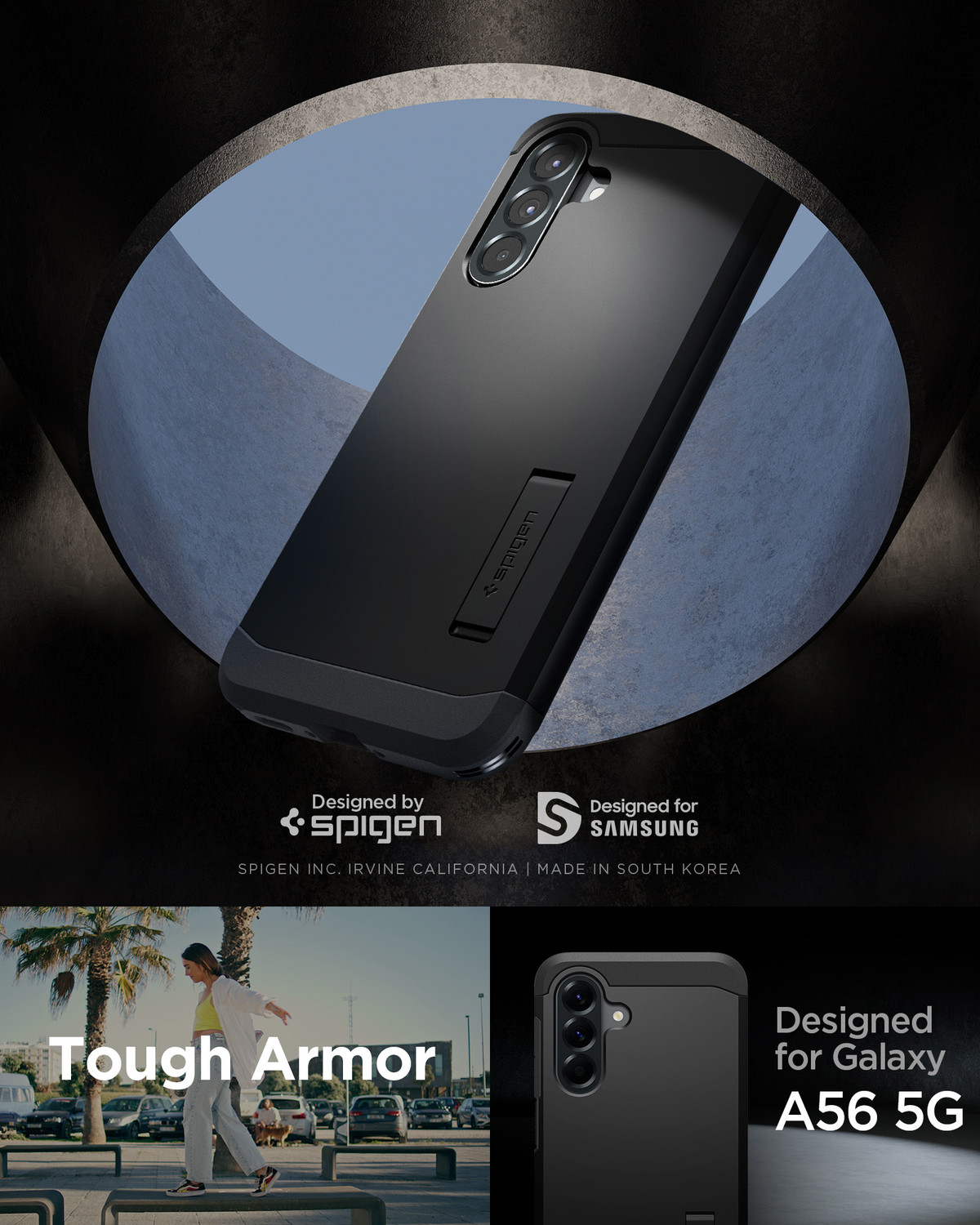 Image of Spigen Tough Armor Back Cover for Samsung Galaxy A56 5G