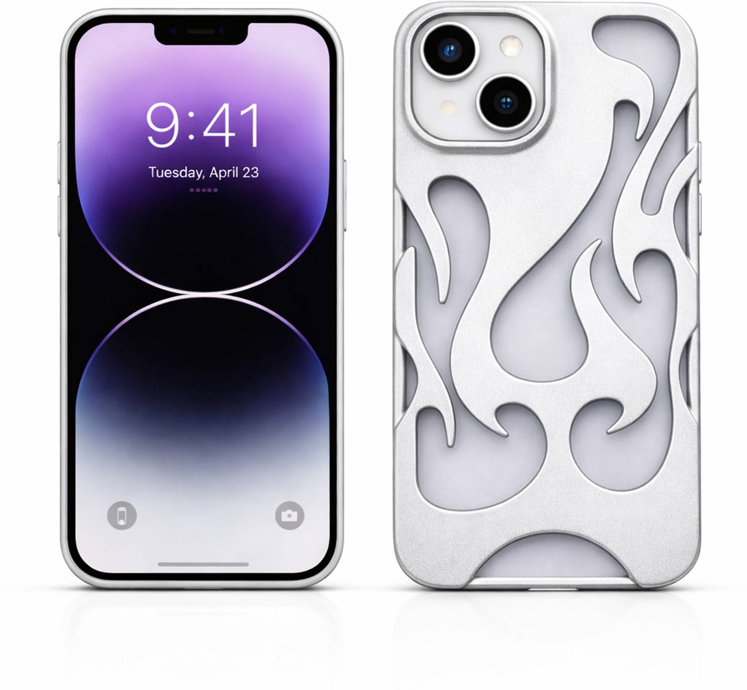 AmbeTelecom iPhone 15 Back Cover Silver
