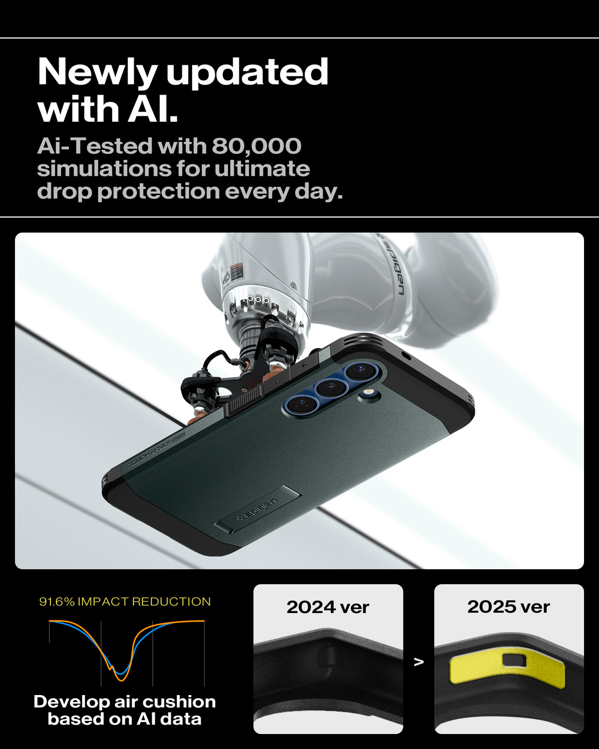 Image of Spigen Tough Armor (AI) MagFit Back Cover for Samsung Galaxy S25 Plus 5G