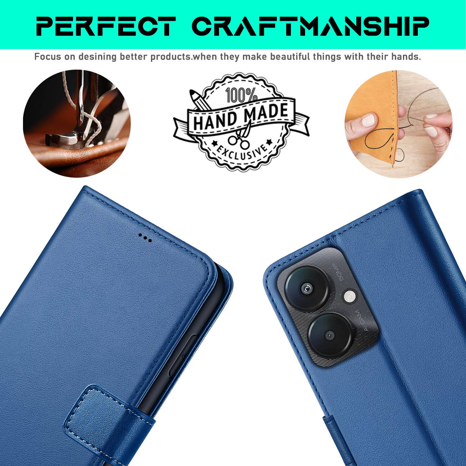 goriseon Back Cover for Redmi 13C 5G Blue - Image 5