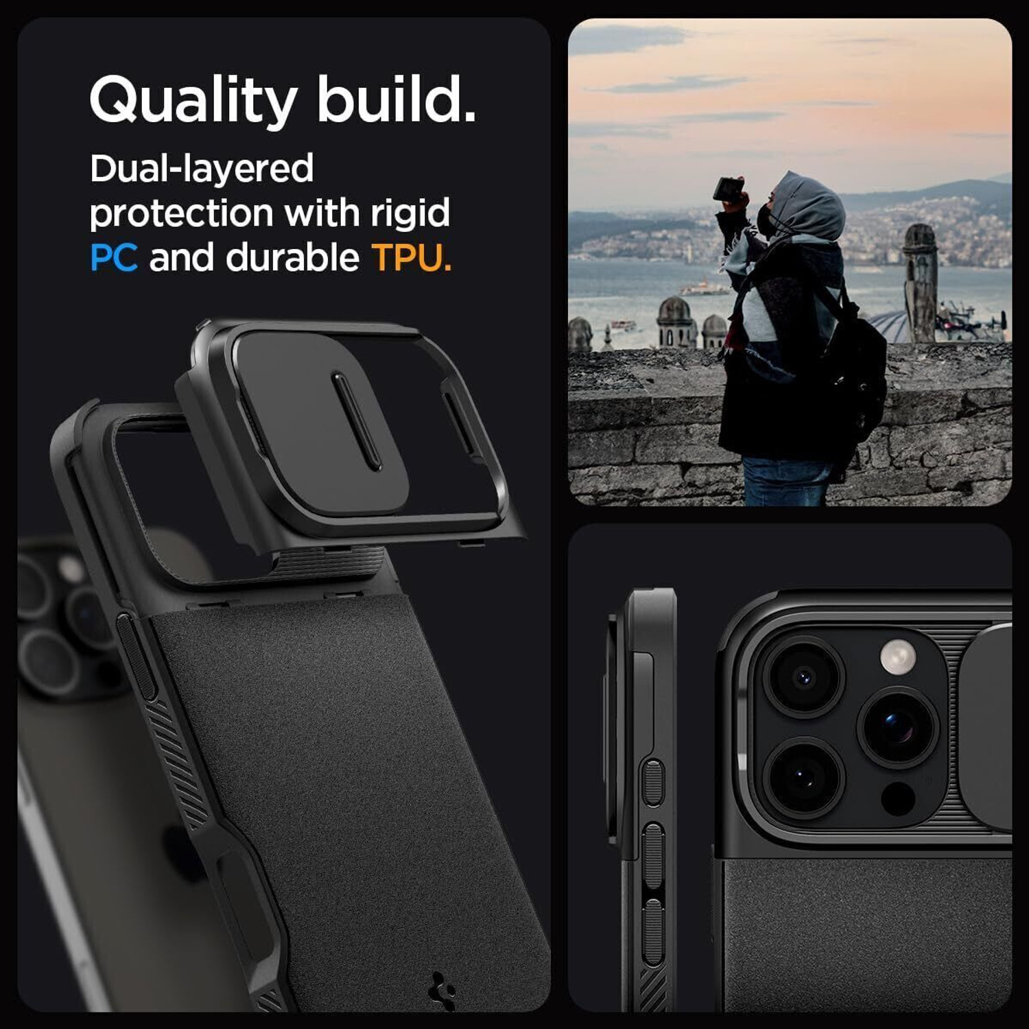 Image of Spigen Optik Armor MagFit Back Cover for iPhone 16 Pro Max