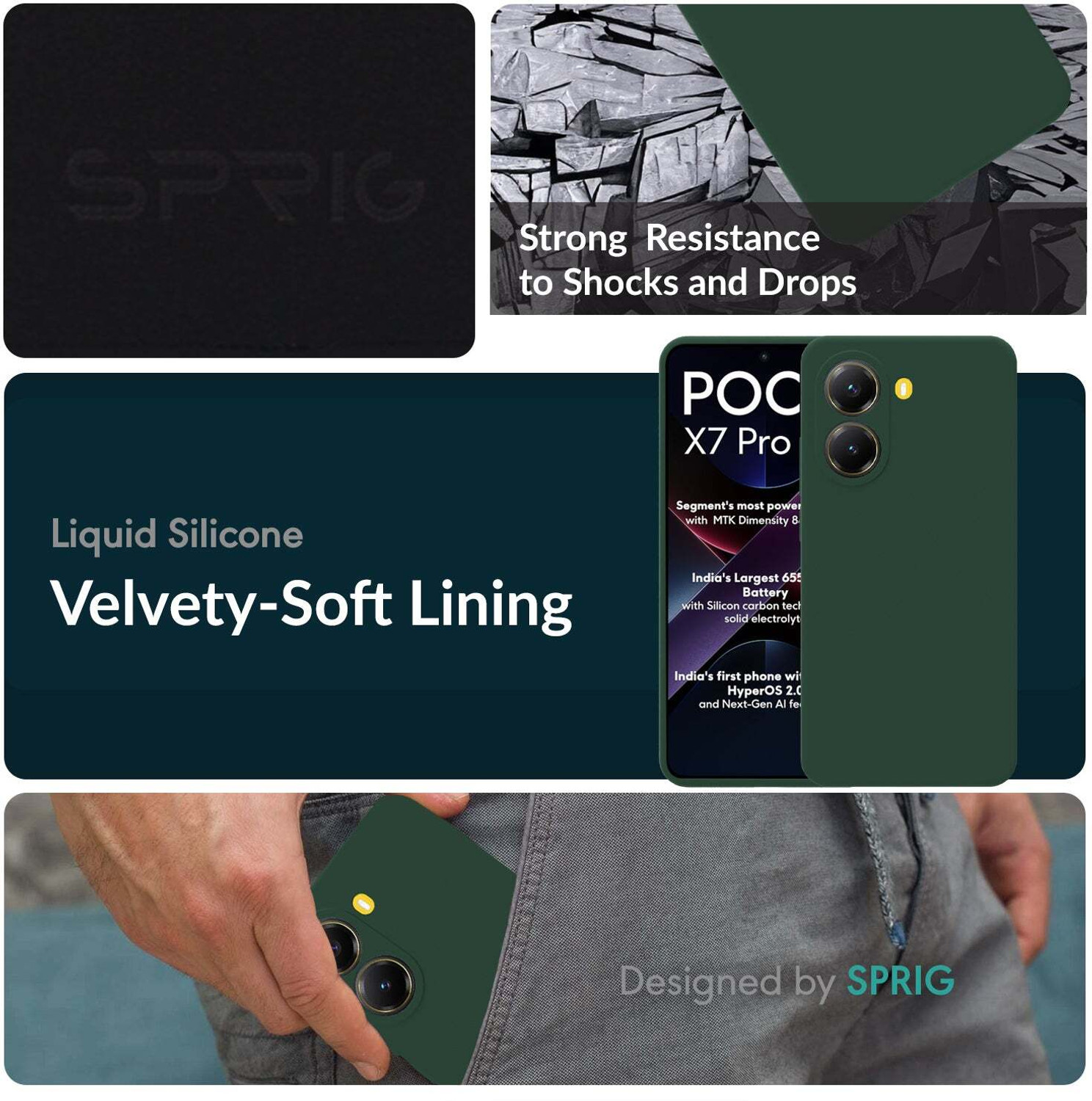 Image of Sprig Back Cover for POCO X7 Pro 5G, Poco X7 Pro 5G