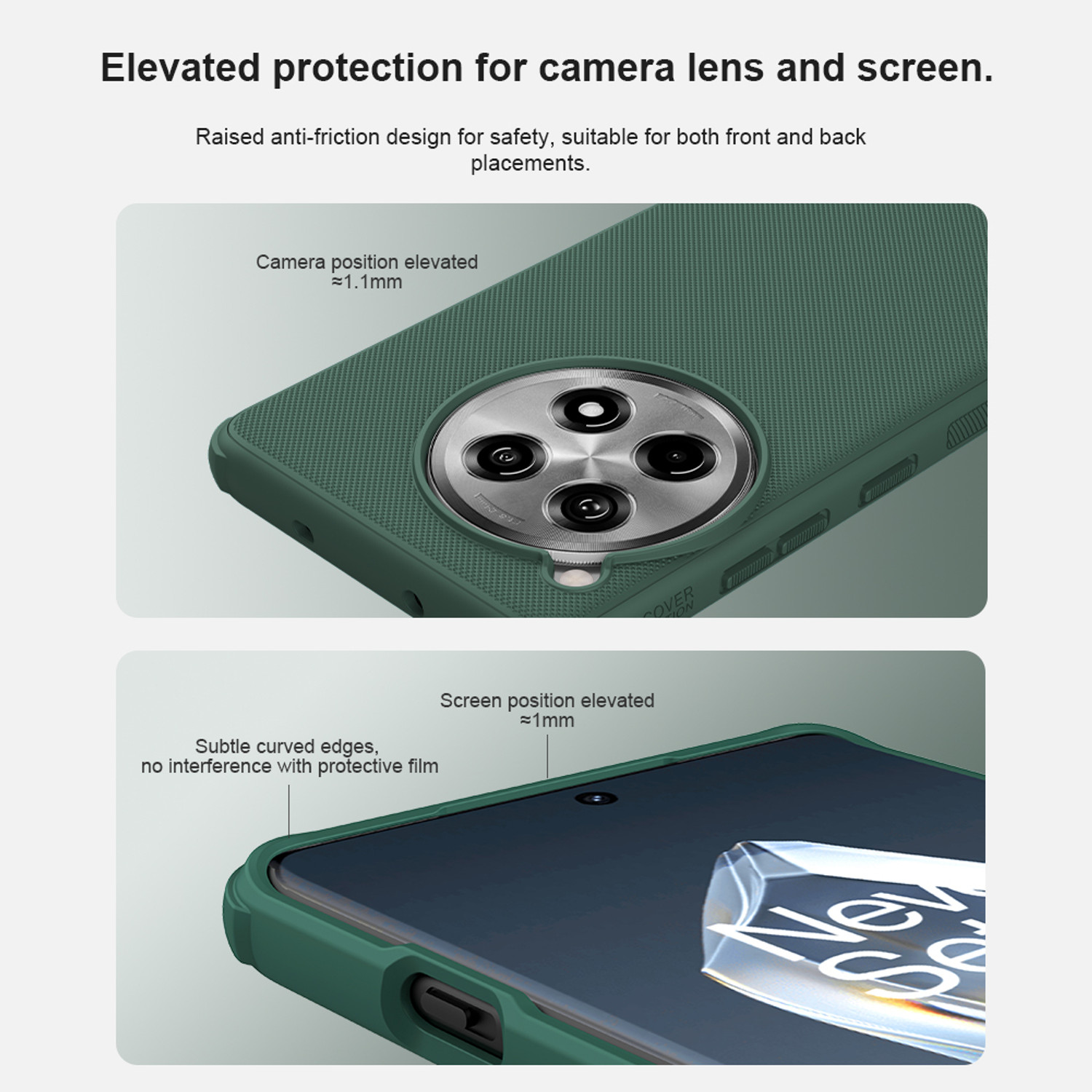 Image of Nillkin Back Cover for Oneplus 12R, frosted shield pro case