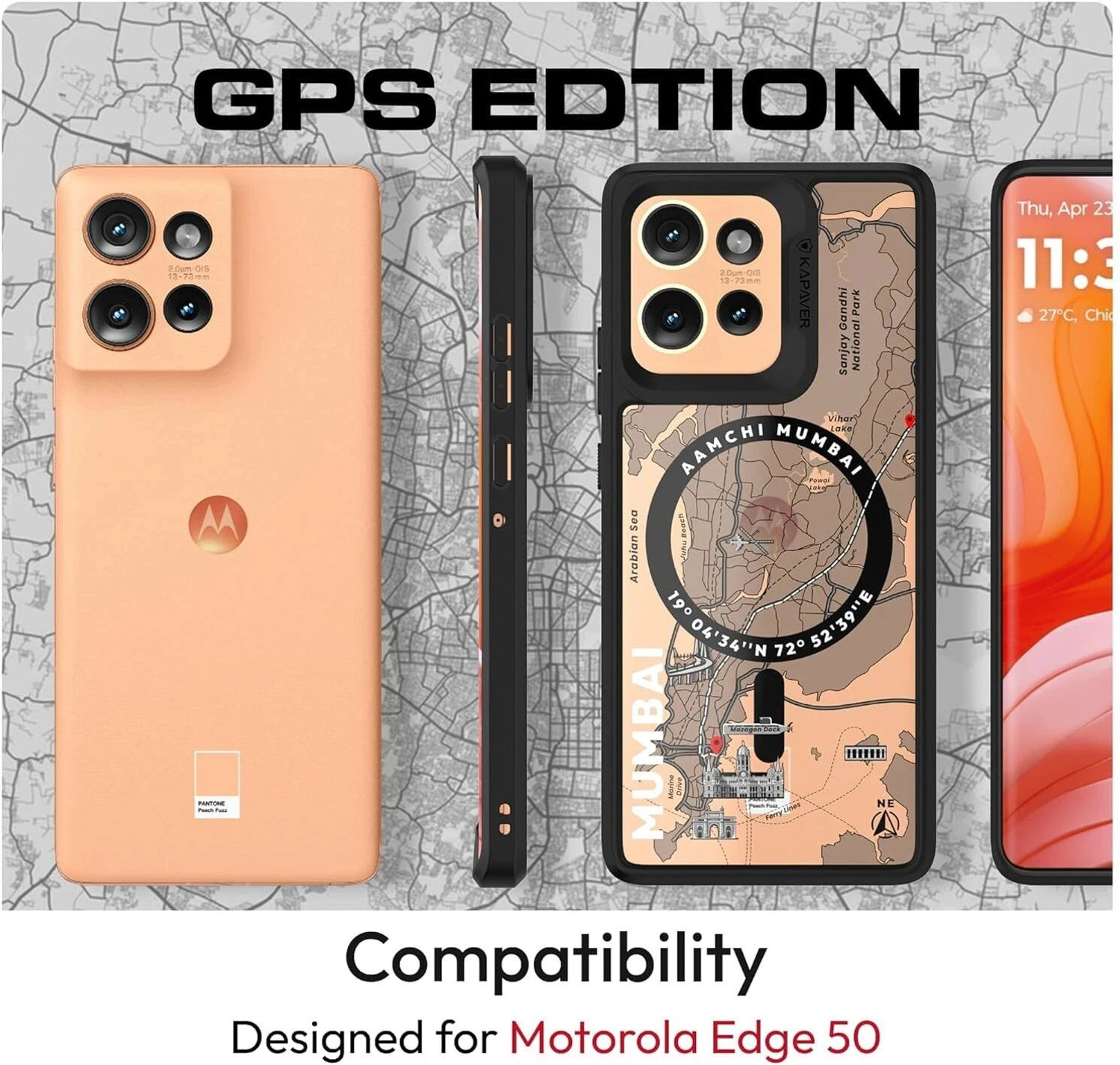 Image of Kapaver Back Cover for Motorola Edge 50