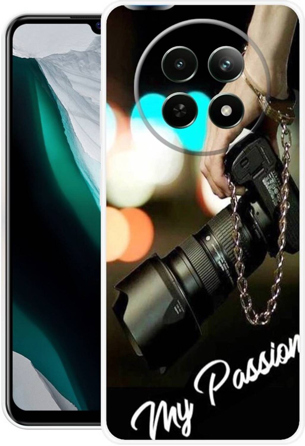 3D U PRINT Back Cover for Realme 12x 5G,RMX3998, CAMERA, CAMERA LENS, GLARE, PHOTOGRAPHY