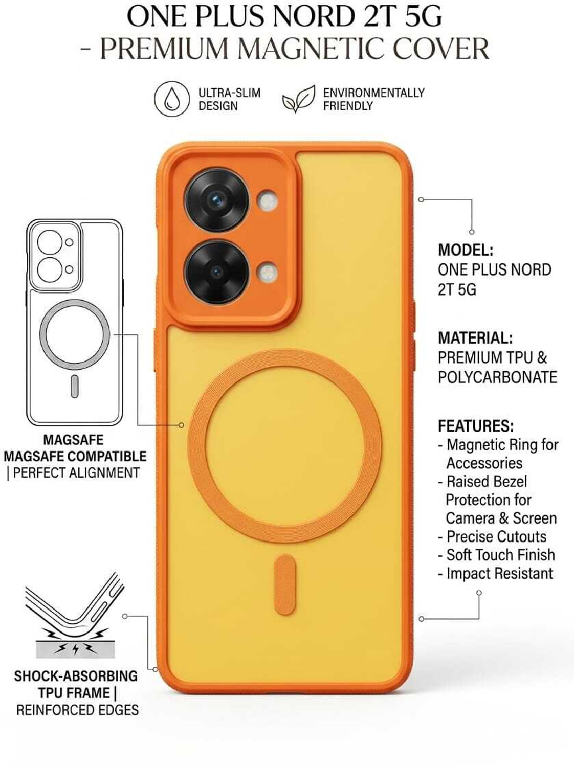 Image of AREnterprise Back Cover for ONE PLUS NORD 2T 5G