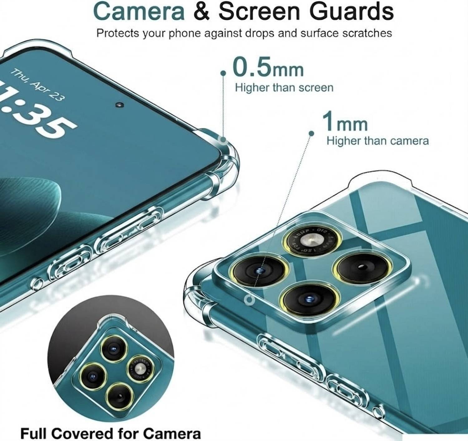 Lustree Transparent Silicon Back Cover for Motorola Edge 60 Fusion - Image 2