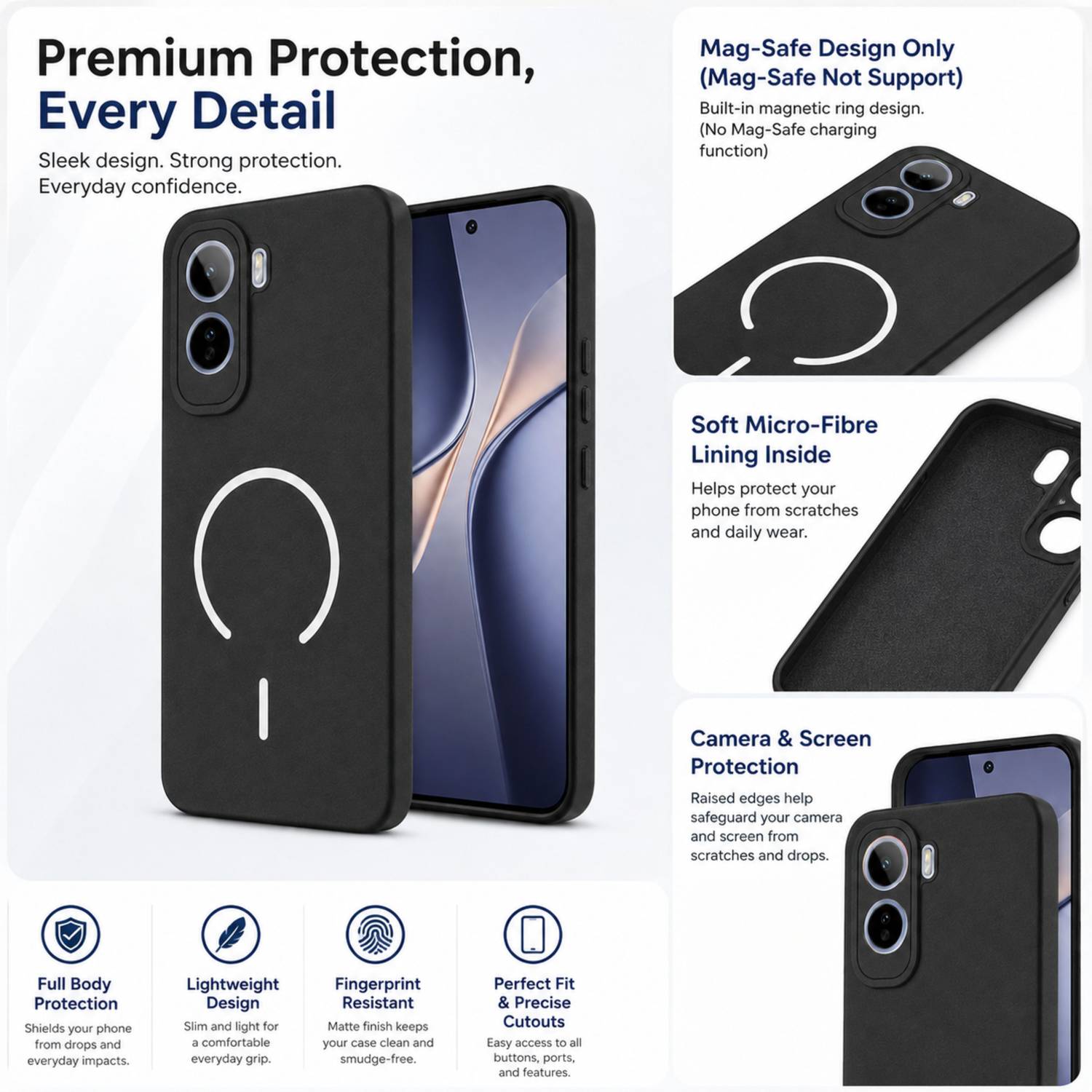 SBMS Back Cover for Vivo T5 Pro 5G Black - Image 3