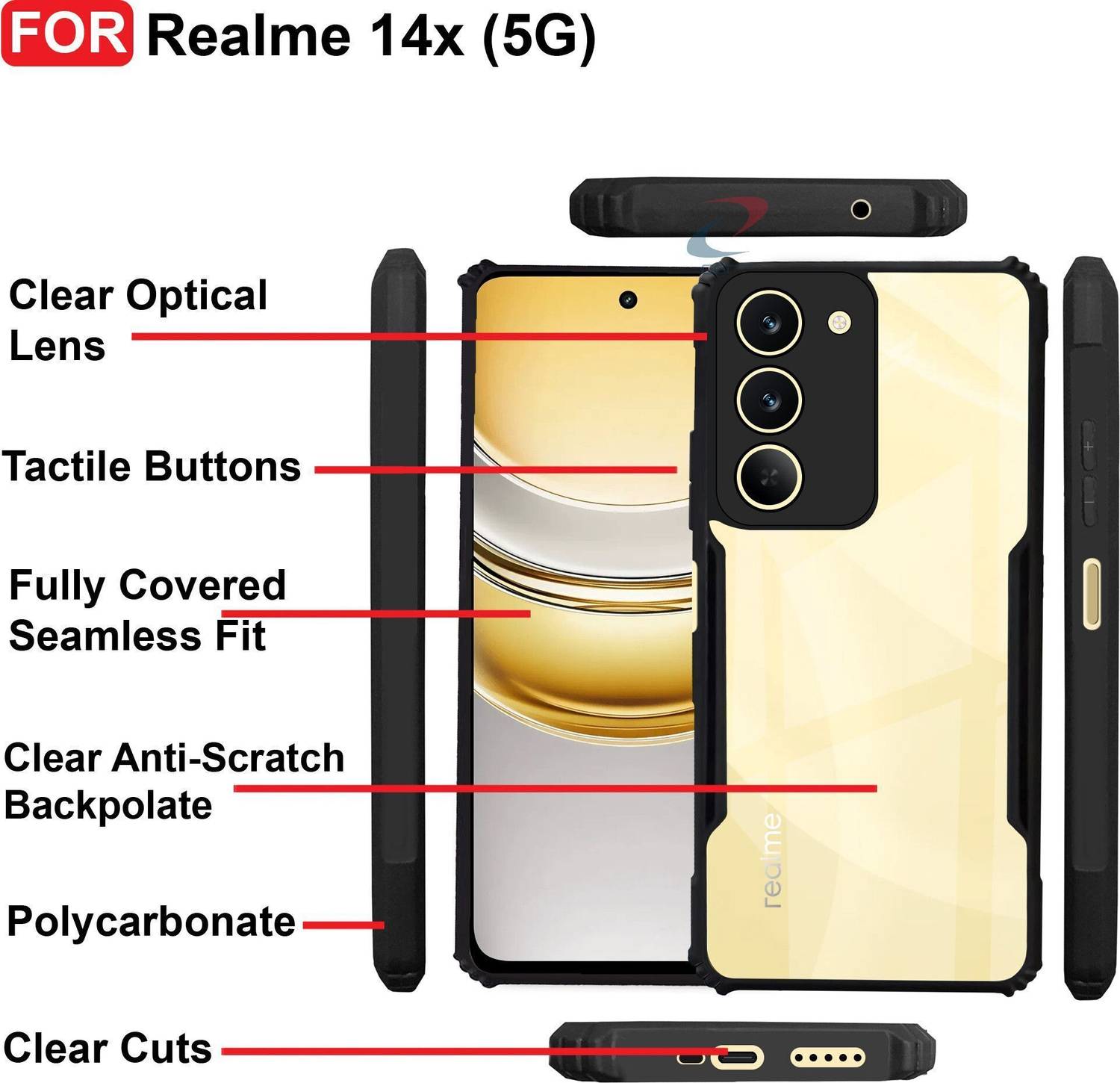 CEDO XPRO Back Cover for Realme 14x 5G, Realme P3x 5G - Image 4