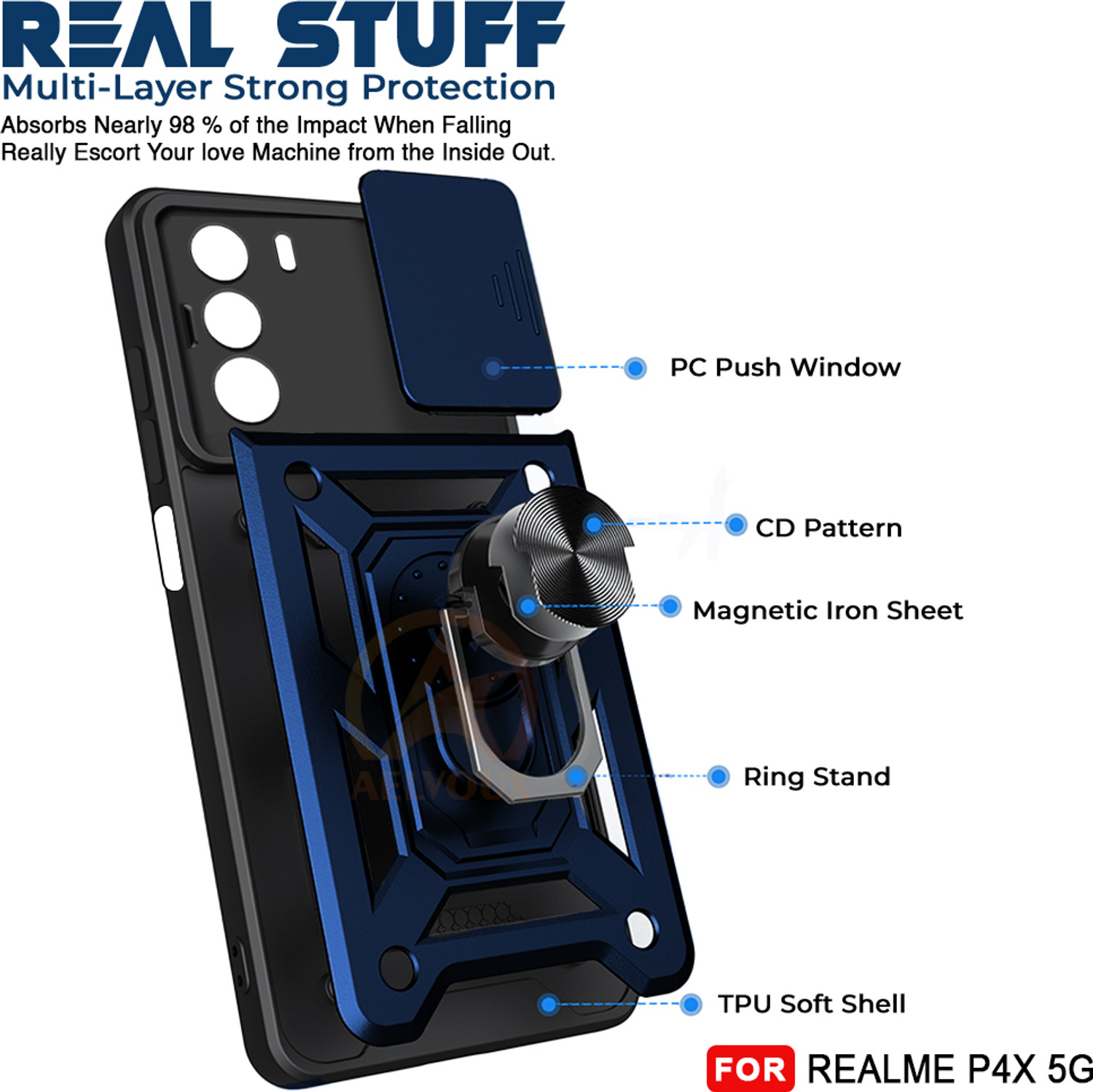 Image of AelVouX Back Cover for Realme P4X 5G