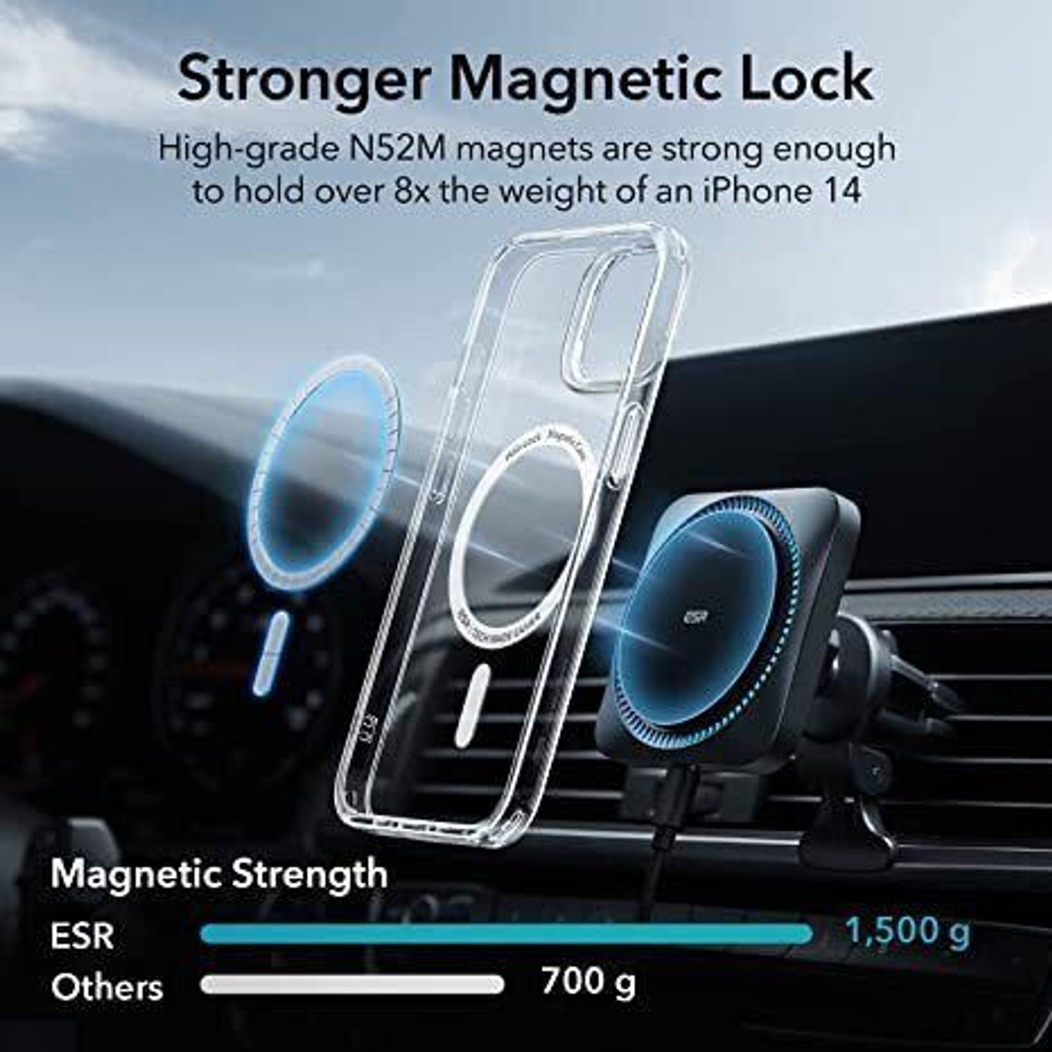 Image of Magsafe Back Cover for Classic Hybrid Magnetic Case for iPhone 14