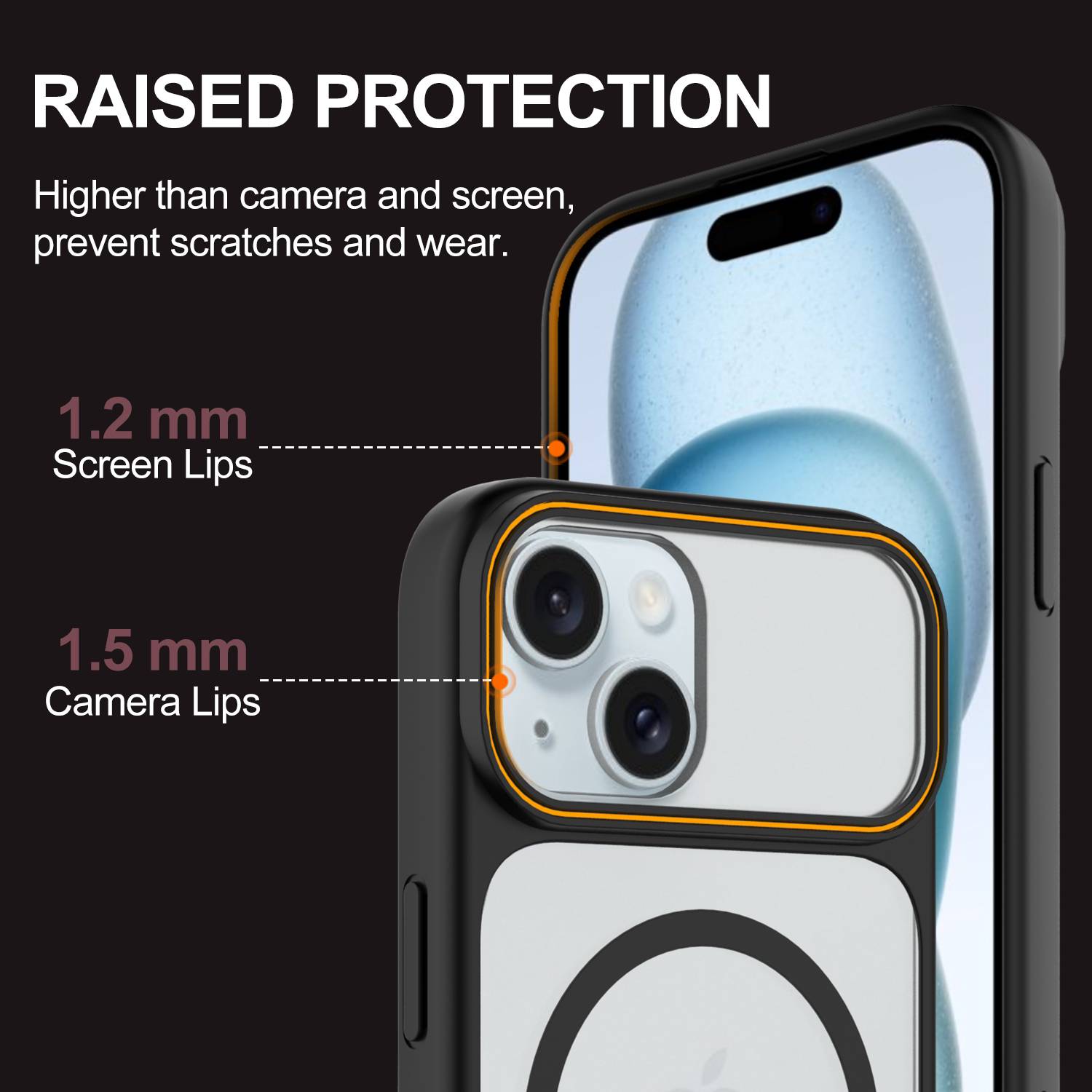 KartV Back Cover for iPhone 15 Black - Image 2