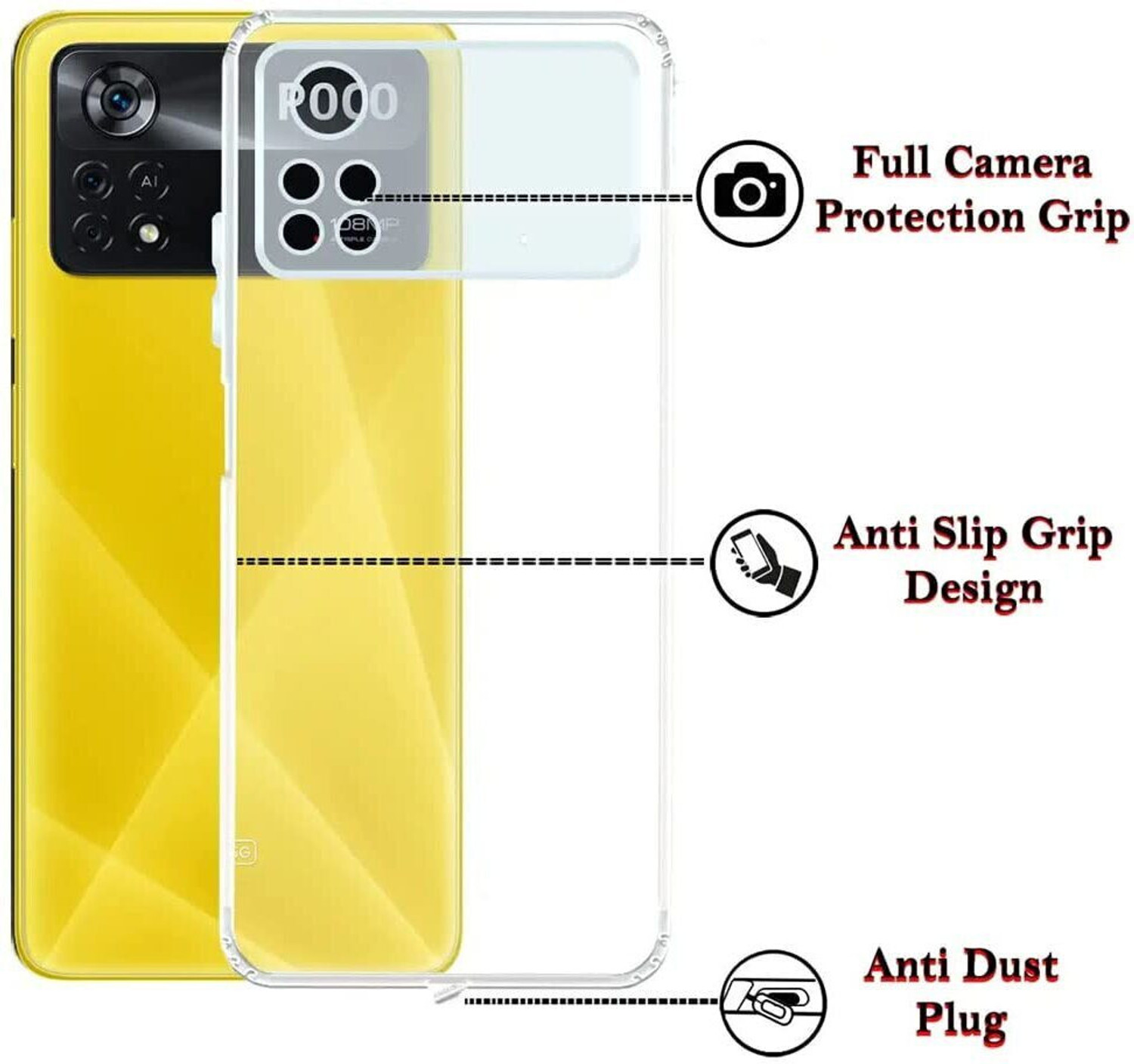 Image of xvx Back Cover for Poco X4 Pro 5G