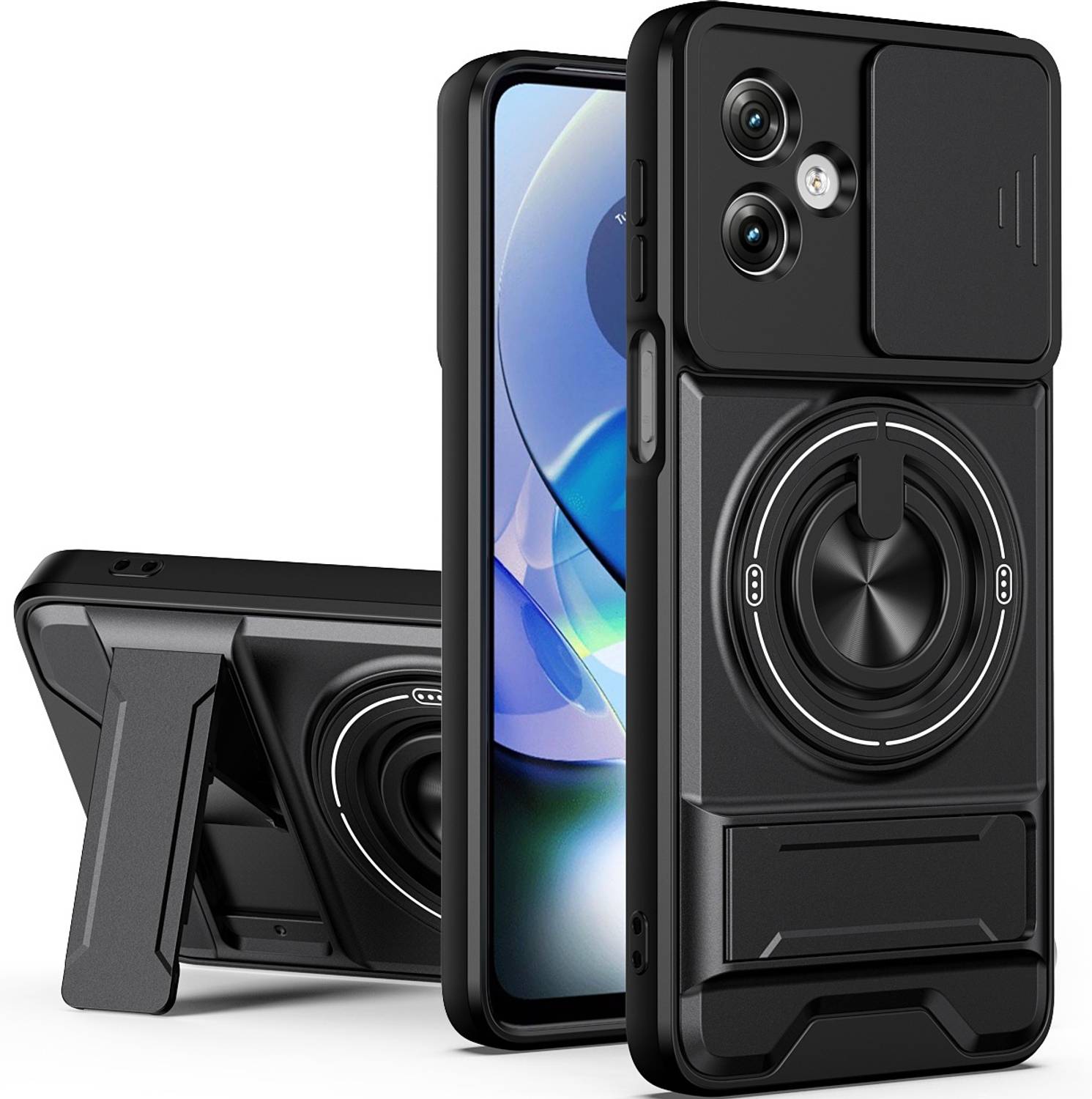 Cover Alive Back Cover for Motorola G54 5G Black - Image 1