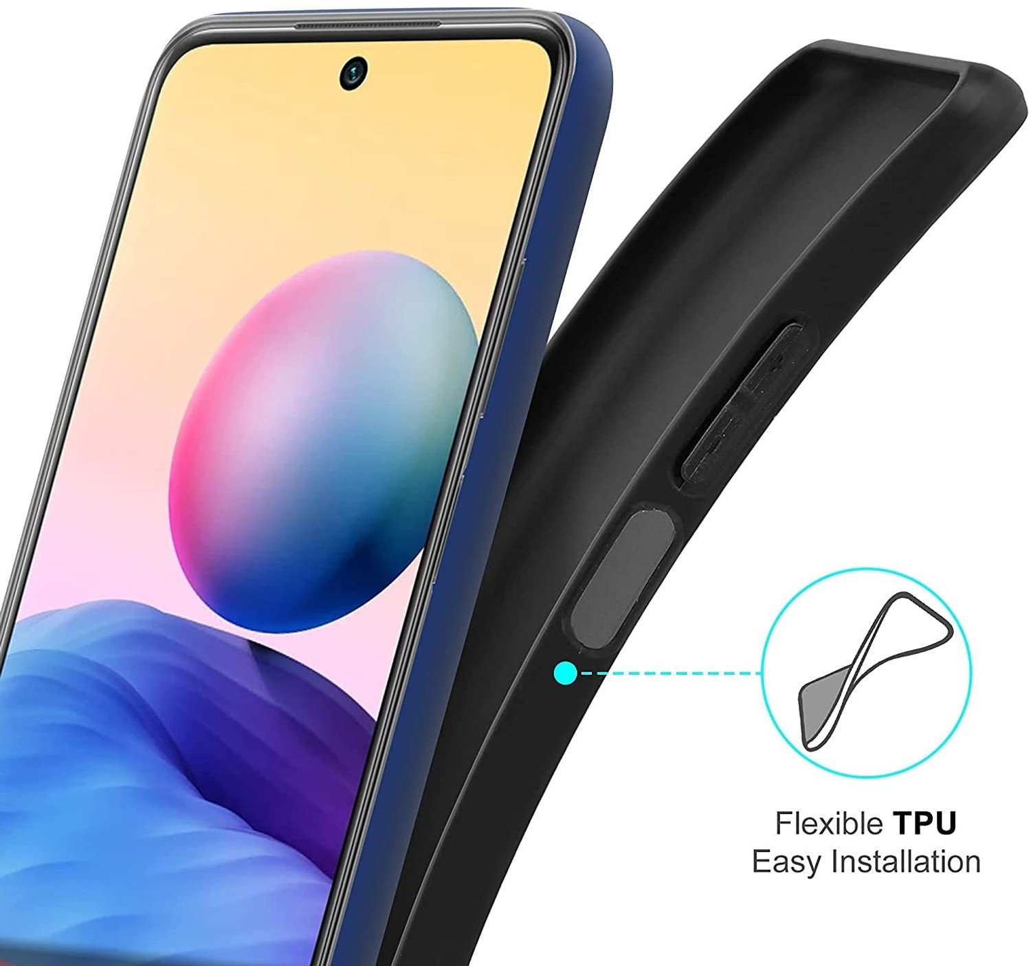Image of Casehub Back Cover for Poco M4 Pro (Black, Shock Proof, Rubber, Plastic, Pack of: 1)