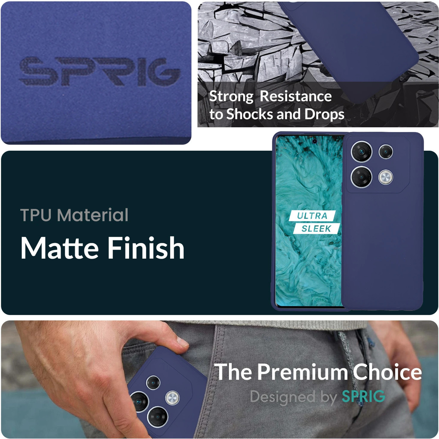 Image of Sprig Back Cover for Infinix GT 10 Pro:Infinix GT 20 Pro