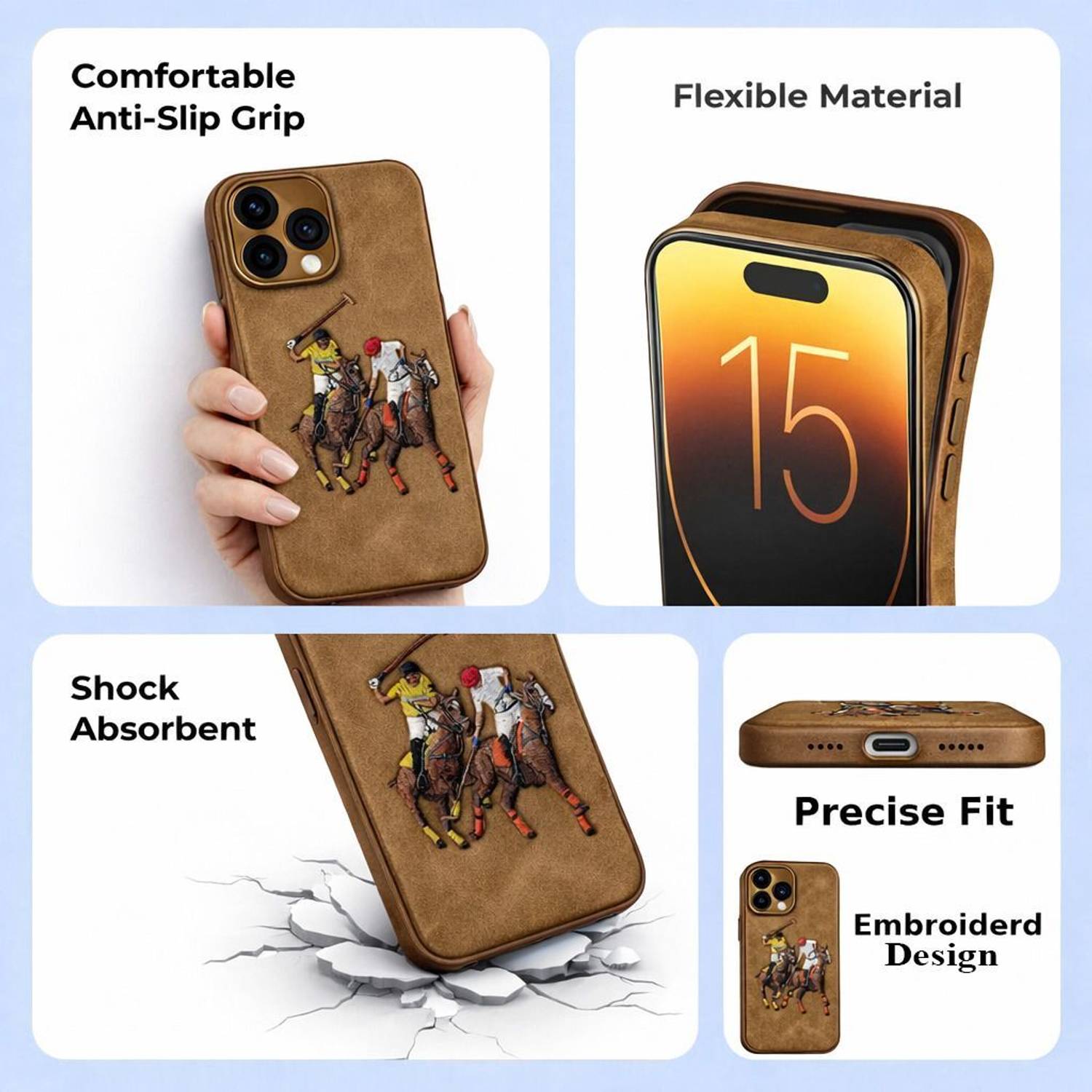 Luxecase Back Cover for Infinix Note edge Brown - Image 5