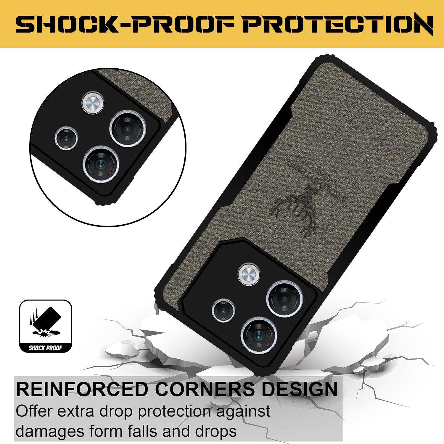 Image of PikTrue Back Cover for Infinix Gt 10 Pro |Vegan PU Leather |Deer Case| Camera Lens Protection