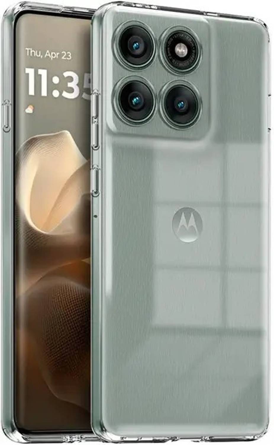 ANDVYA Back Cover for Motorola Edge 60 Pro 5G,Edge 60 Pro 5G Bumper Silicon Transparent Case