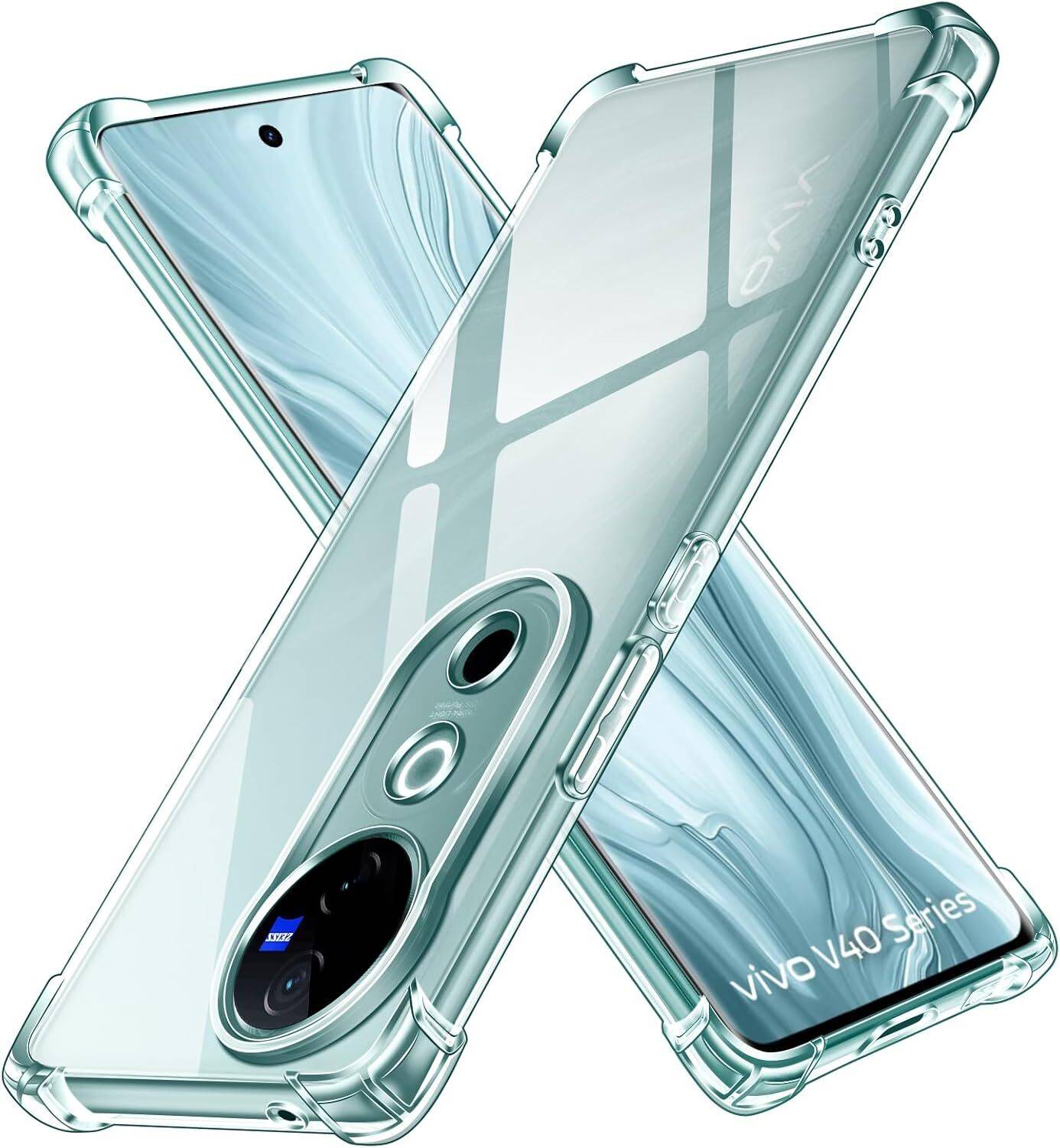 CLOVYR Back Cover for Vivo V40 5G / Vivo V40 Pro 5G / S19 Pro 5G Bumper Silicon Transparent Case