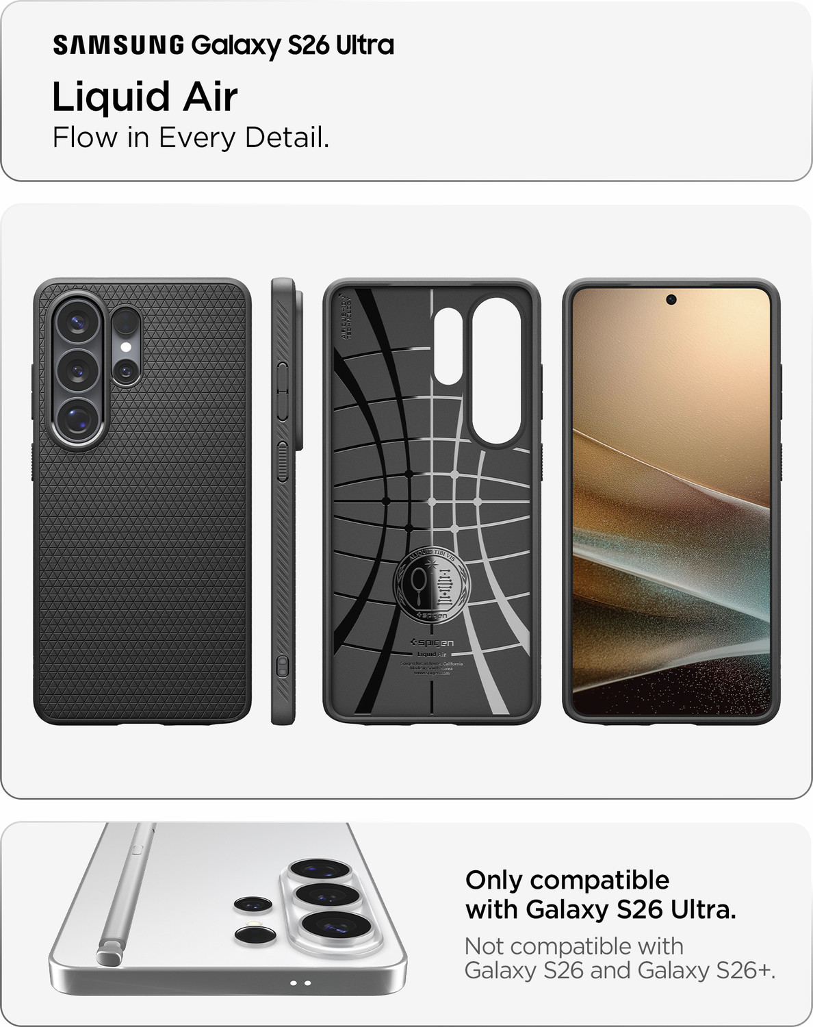 Image of Spigen Liquid Air Back Cover for Samsung Galaxy S26 Ultra 5G