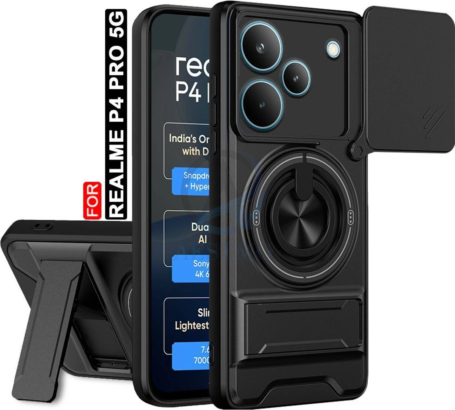 AESTMO Back Cover for Realme P4 Pro 5G Black - Image 1