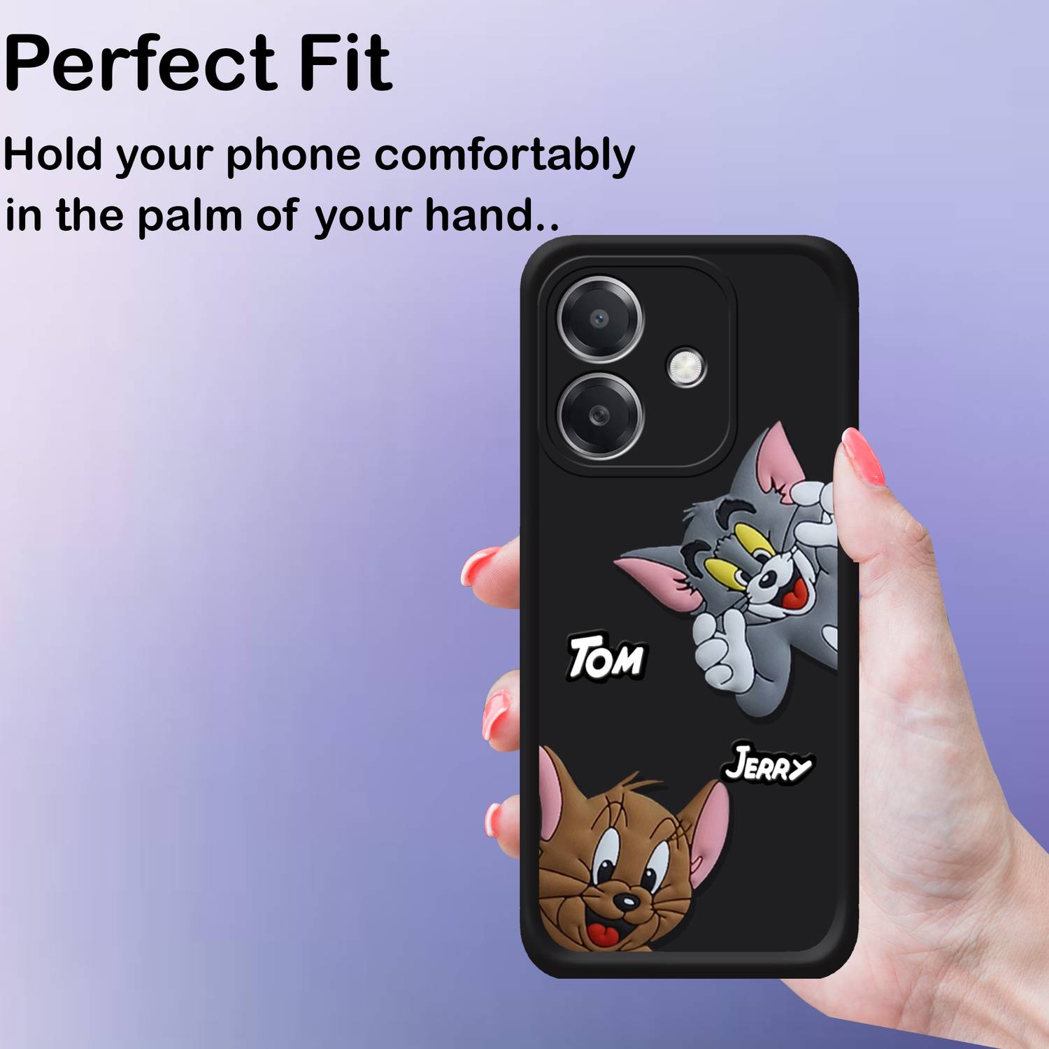 MOBILECASE Back Cover for OPPO A3 5G Black - Image 4