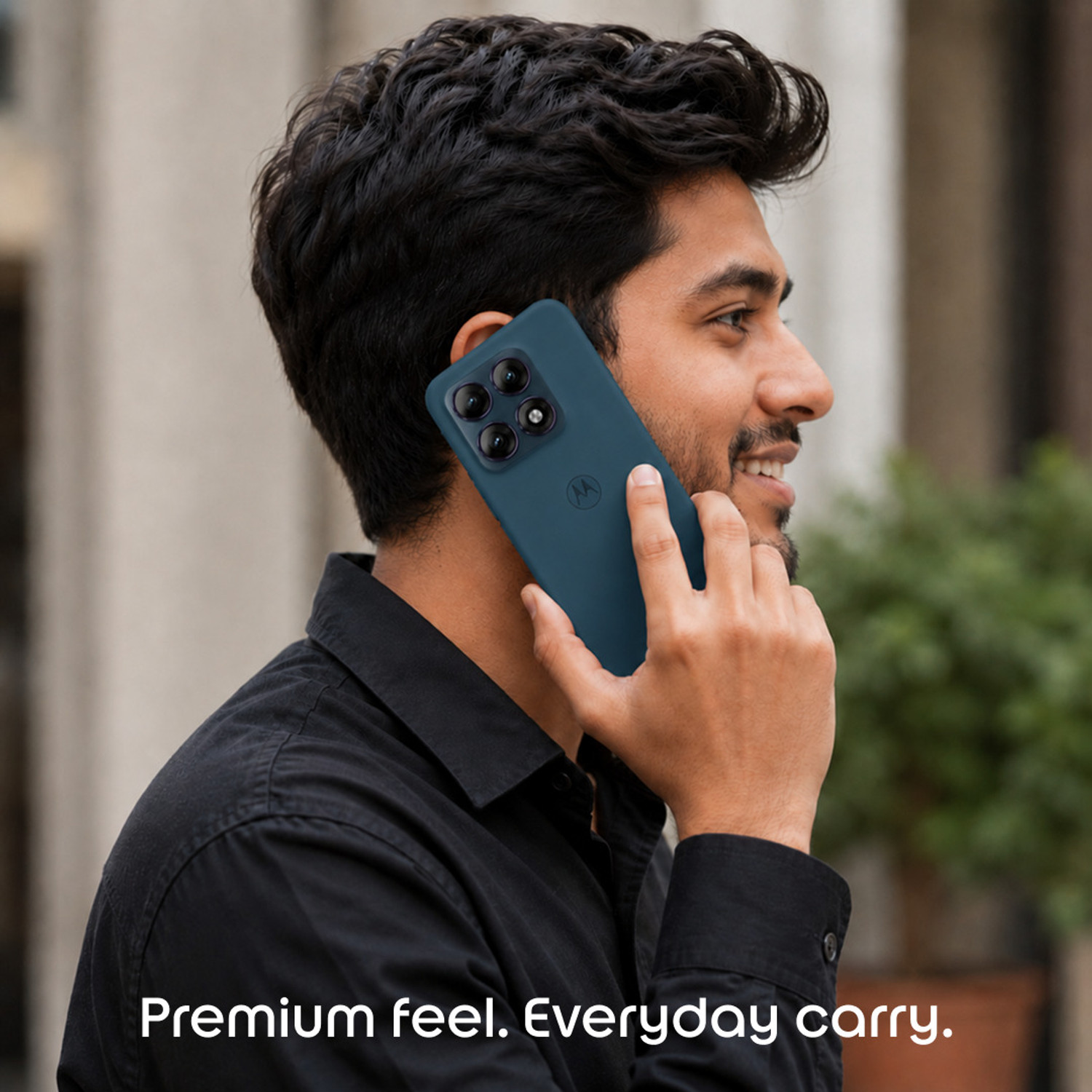 Image of MOTOROLA Back Cover for Moto Edge 70 Pro, Motorola Edge 70 Pro 5G (SoftMatte), Original Motorola Product (Blue, Flexible, Thermoplastic Polyurethane, Pack of: 1)