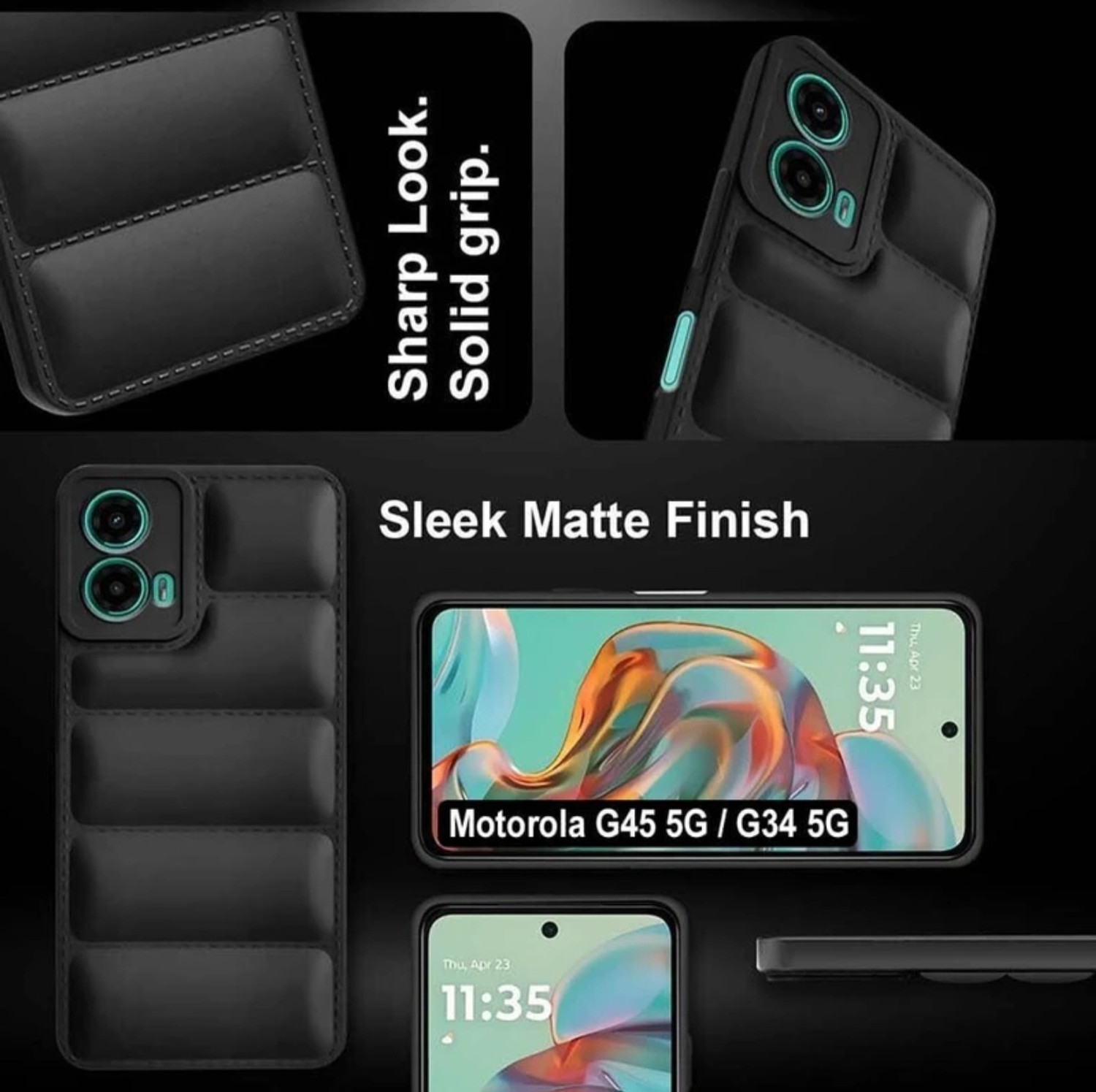 Image of rahul Back Cover for MOTOROLA g45 5G, Camera Bump & 360 Flexible Puff Armor Protection |