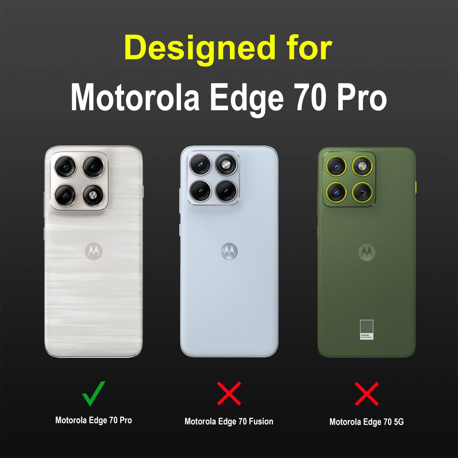 GLOBAL NOMAD Back Cover for Motorola Edge 70 Pro Black - Image 2