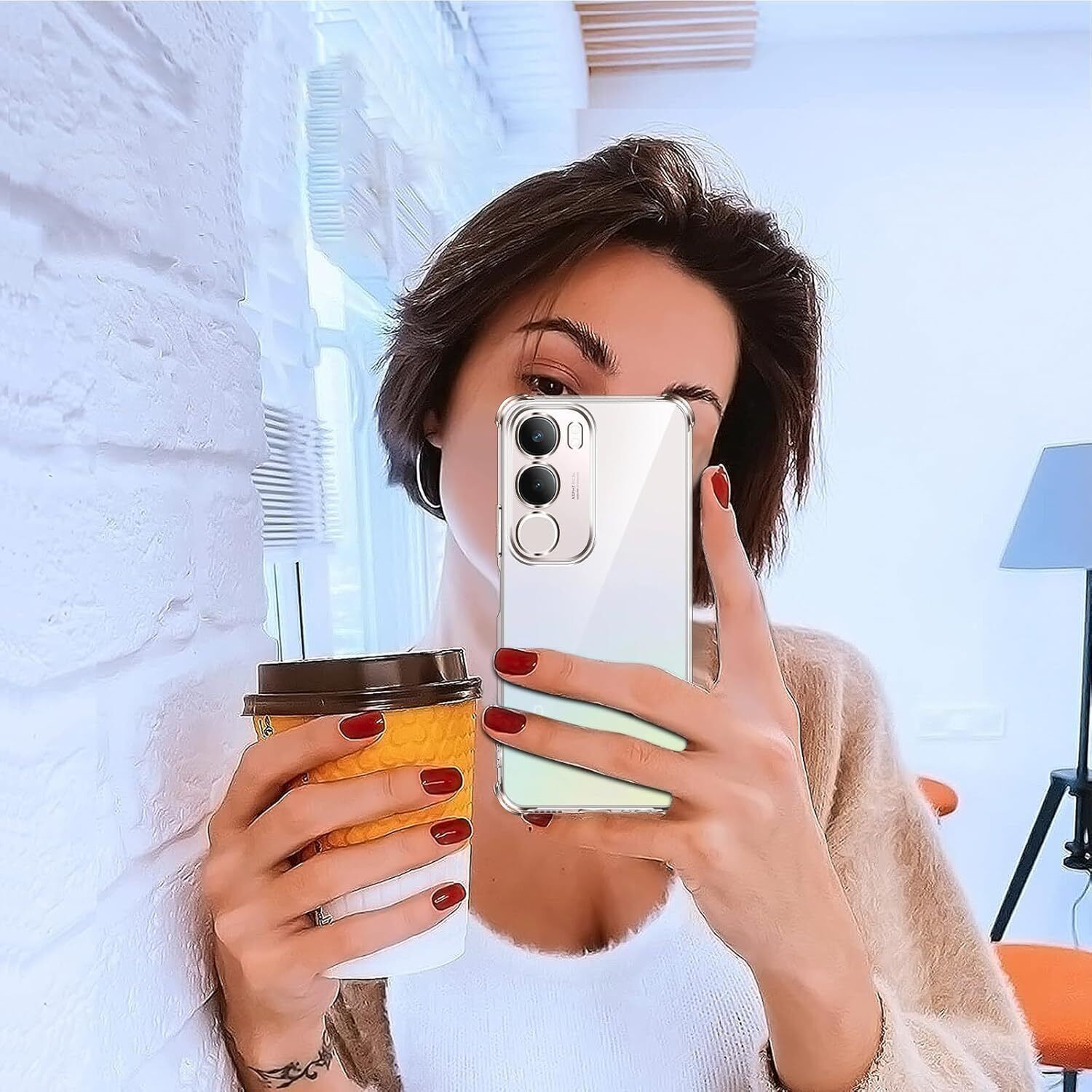 Image of Lustree Back Cover for vivo Y29 Silicon Transparent Case