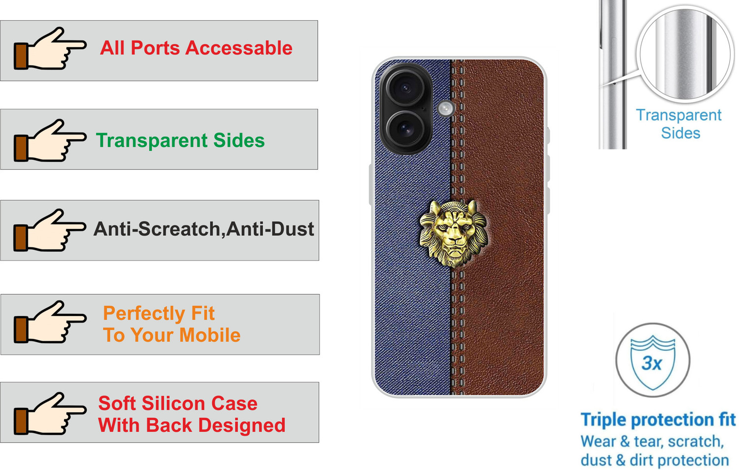 Image of Dreamcase Back Cover for Apple iPhone 16