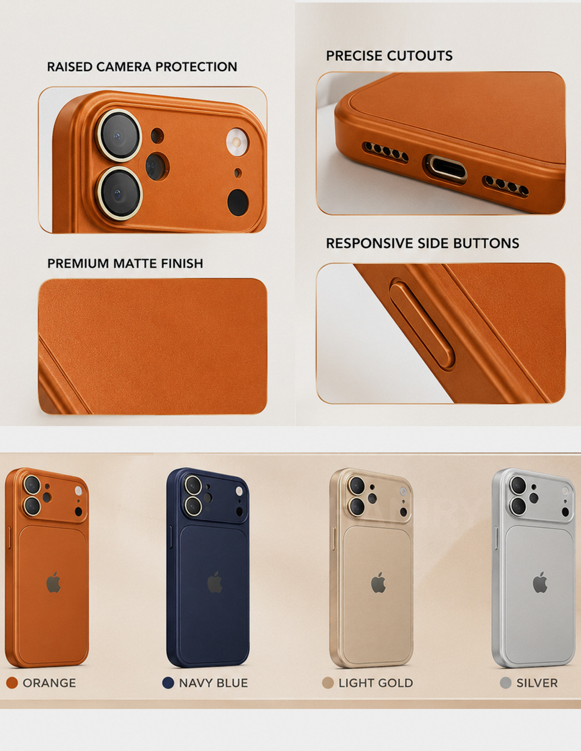 Image of HANIRY Back Cover for Apple iPhone 12 (Blue, Dual Protection, Polycarbonate)