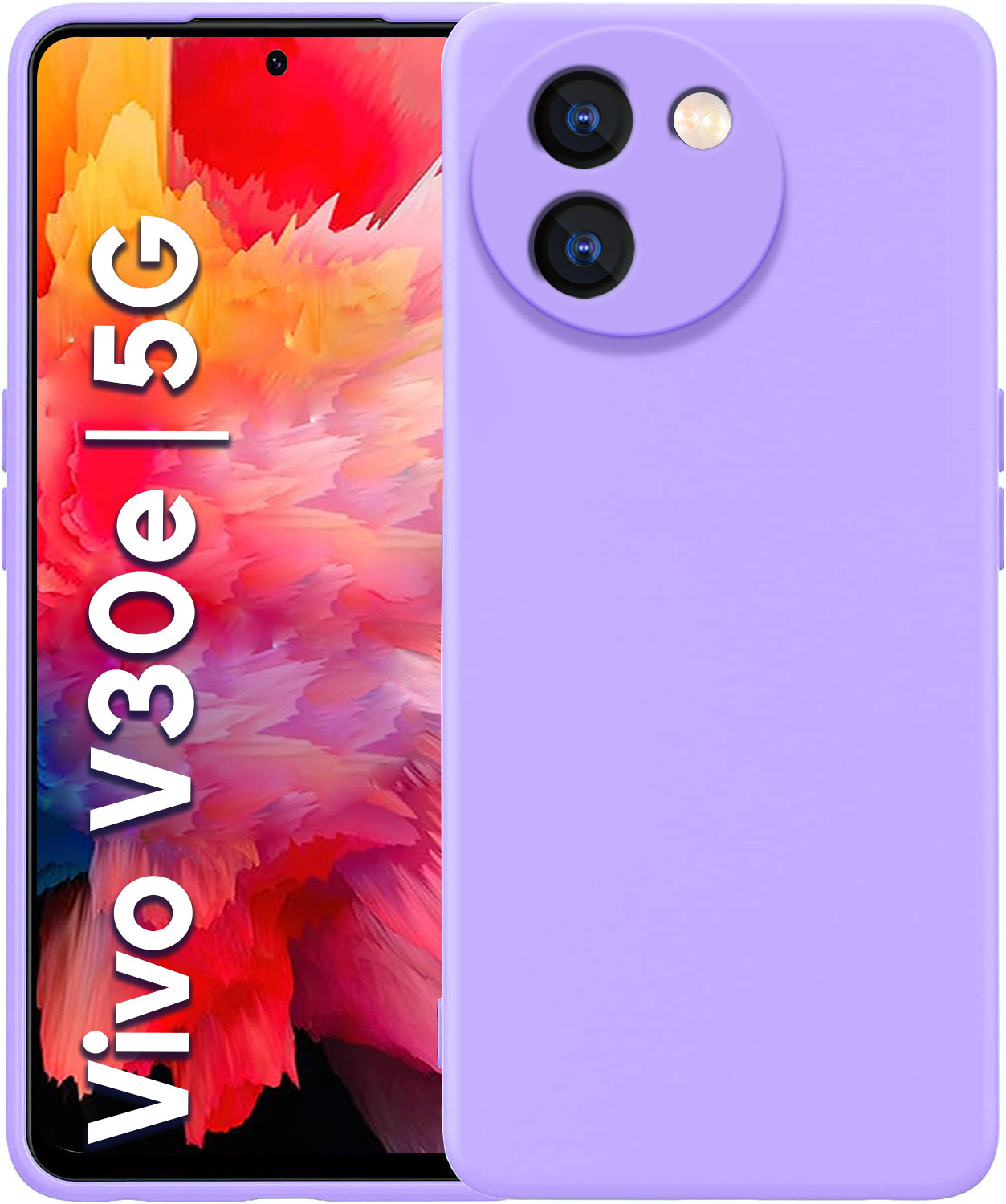 Image of TRUEUPGRADE Back Cover for Liquid Silicon Back Cover Case for Vivo V30e 5G