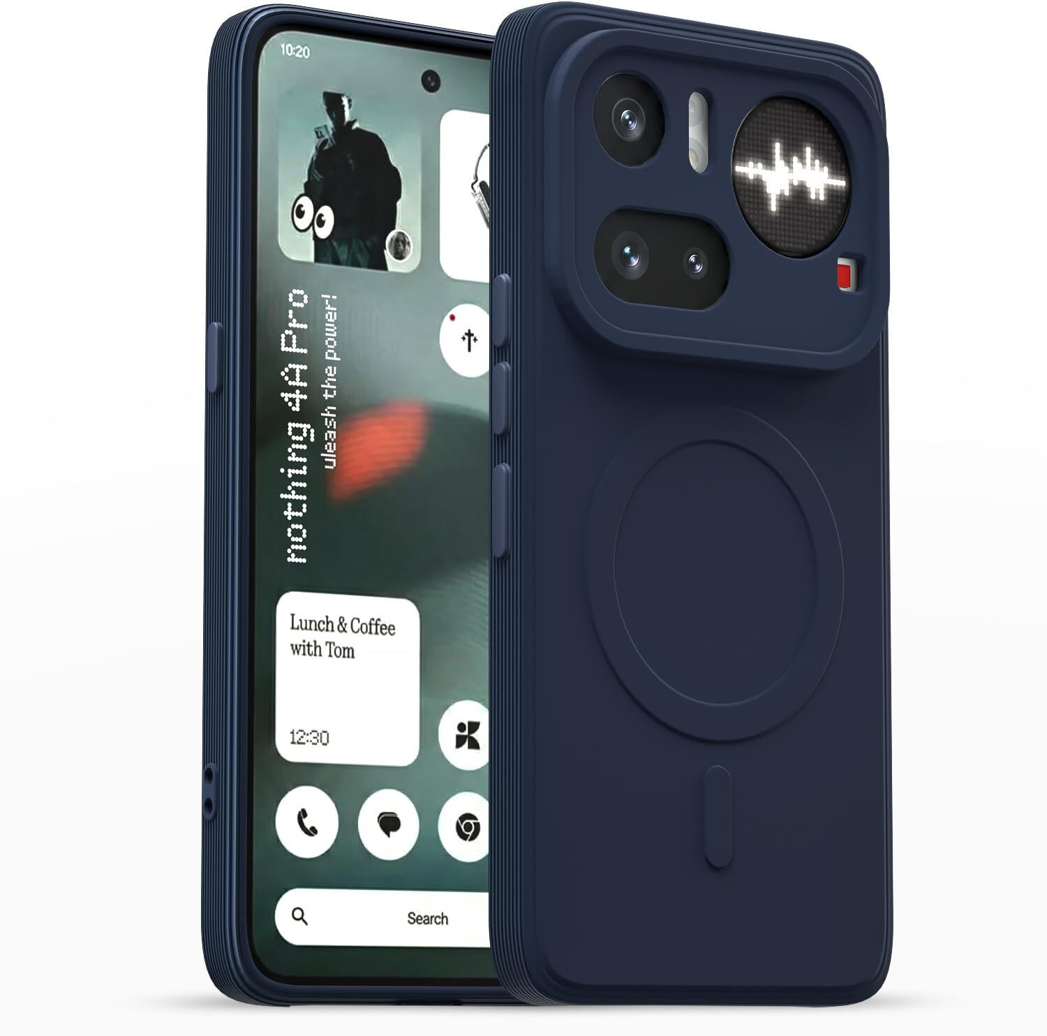 Image of SESS XUSIVE Back Cover for Nothing Phone 4A Pro 5G Soft Matte Silicone Slim Fit Bumper Cover - Blue