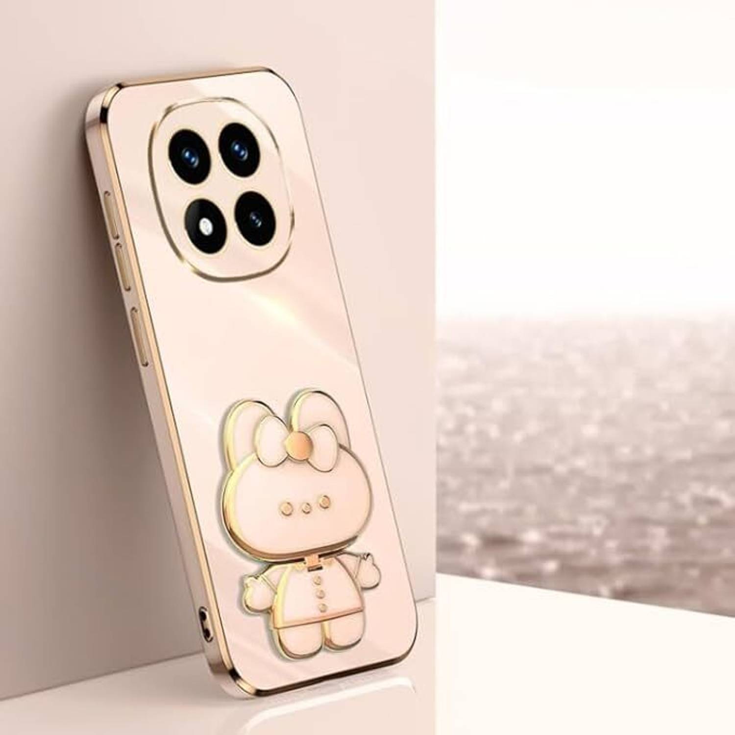 A3sprime Back Cover for REDMI Note 14 Pro 5G with Cute 3D Cartoon Shaped Folding Mobile Stand Holder